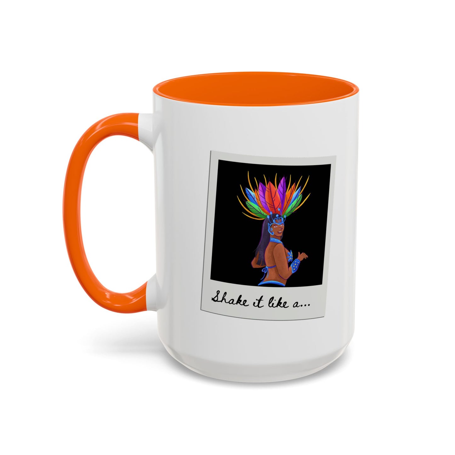 "Shake It Like a..." Accent Coffee Mug – Fun Dance Quote Ceramic Mug for Dancers and Music Lovers
