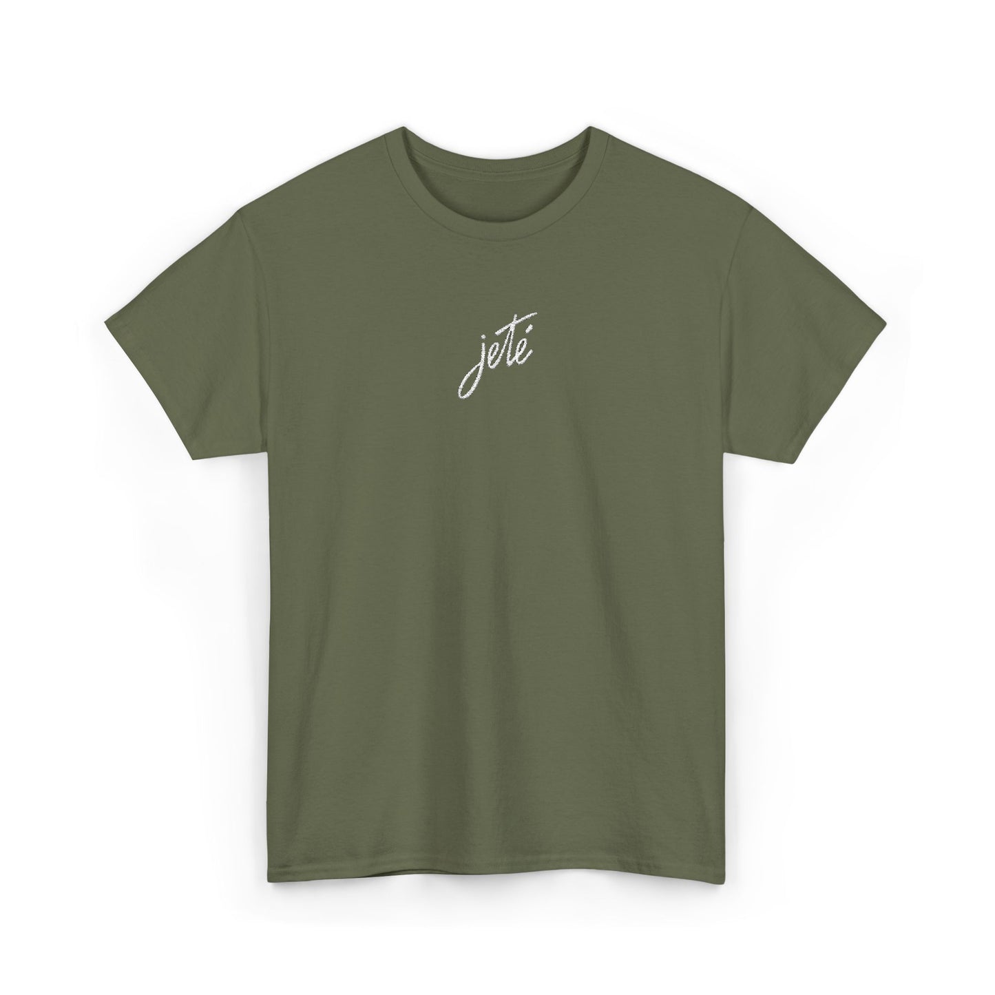“Jeté” Official Embroidered Logo -Classic Dance Tee for Ballet & Dance Enthusiasts | Unisex Heavy Cotton™ T-Shirt