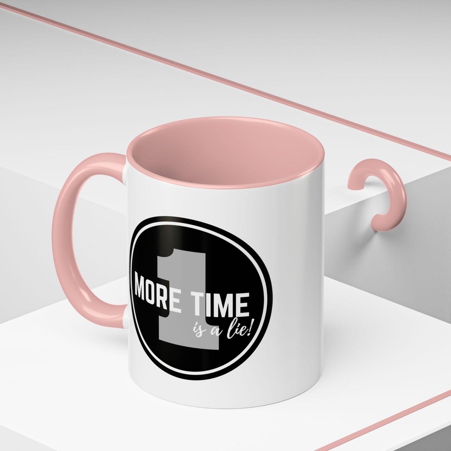 "One More Time is a Lie" Dance Quote Accent Coffee Mug – Bold Emblem Graphic Ceramic Cup