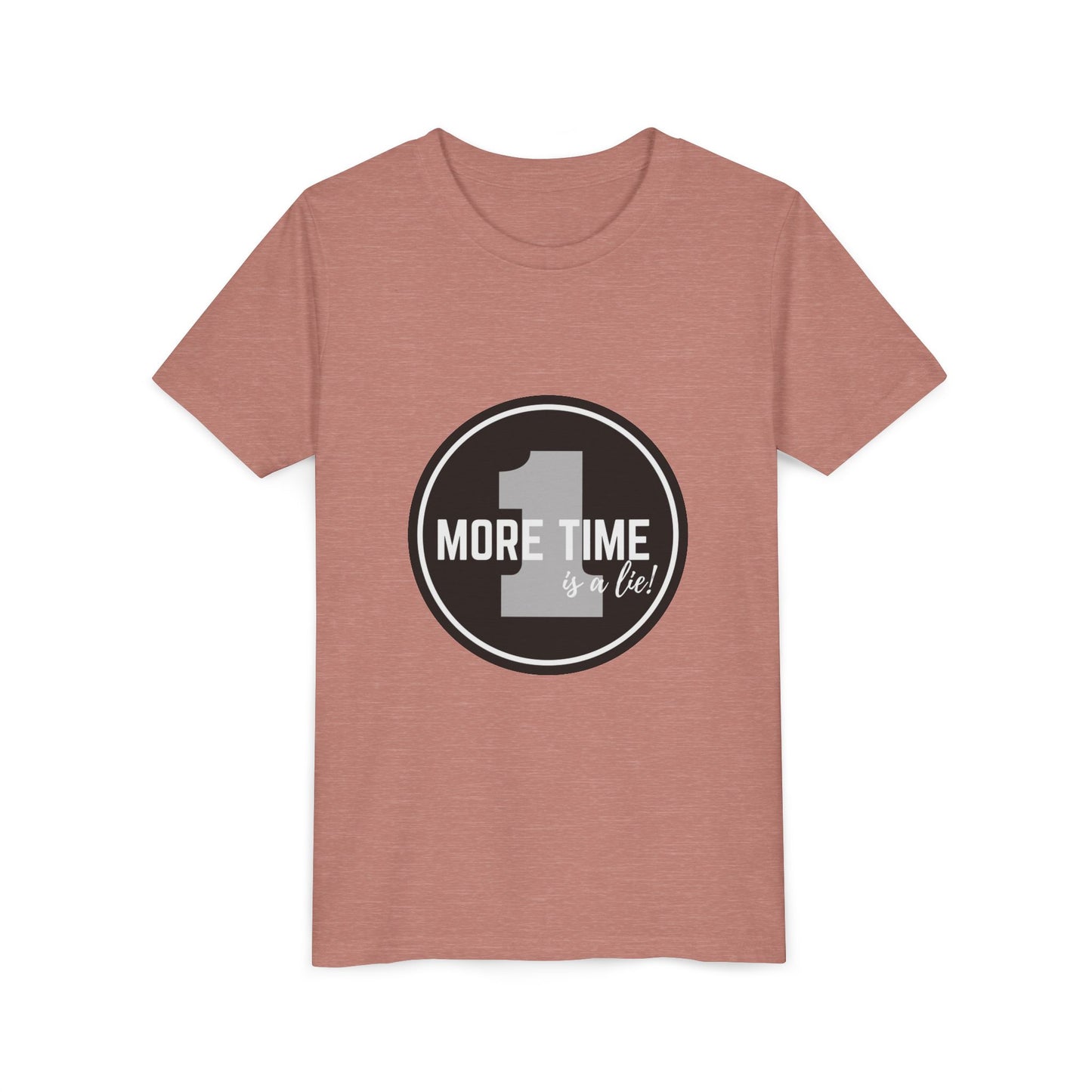 “One More Time is a Lie” Bold Emblem Dancer Graphic T-Shirt for Kids – Funny Dance Rehearsal Shirt - Youth Dance Tee