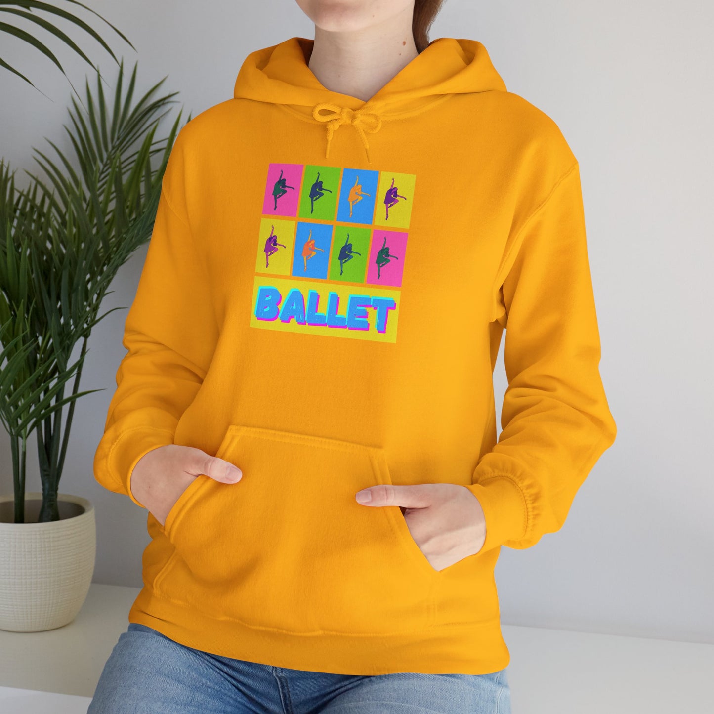 “Ballet” Pop Art Inspired Design with Ballet Dancer Graphics | Streetwear Ballet Hoodie for Dance Lovers - Unisex Heavy Blend™ Hooded Sweatshirt