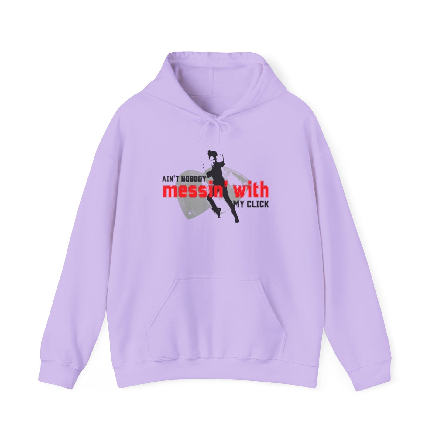 “Ain’t Nobody Messin’ with My Click” Tap Dance Graphic with Tap Shoes & Dancer | Streetwear-Inspired Tap Dancing Hoodie for Dancers - Unisex Heavy Blend™ Hooded Sweatshirt