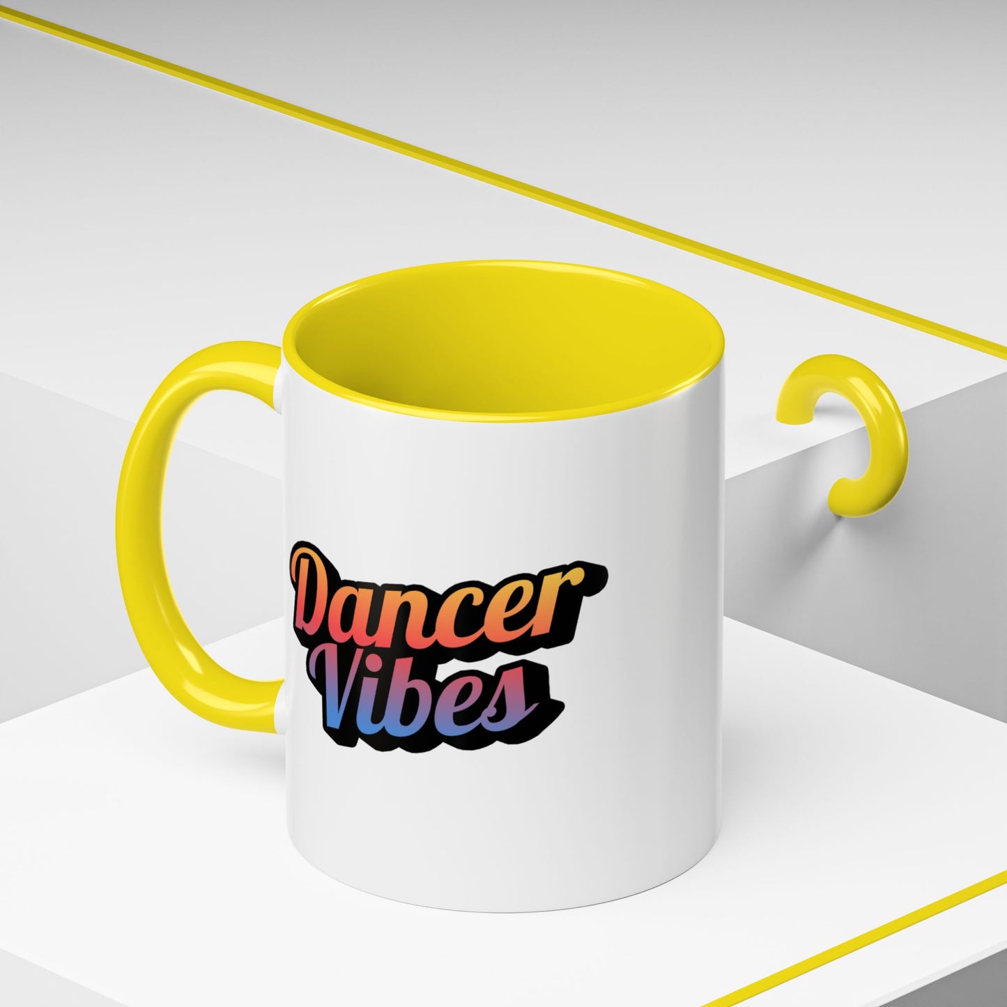 "Dancer Vibes" Accent Coffee Mug – Stylish Ceramic Mug for Dance Lovers and Performers