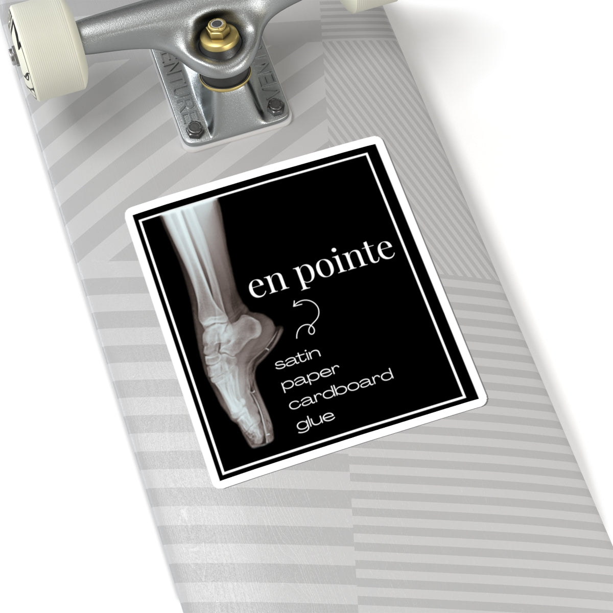 "I Dance En Pointe" Kiss-Cut Sticker – Ballet-Themed Vinyl Sticker with X-Ray Foot Design for Dancers and Dance Lovers