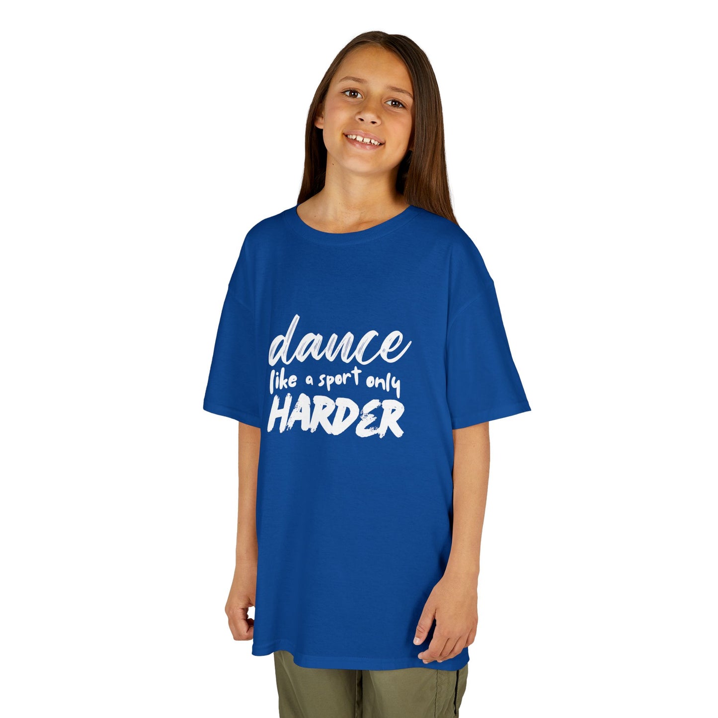 “Dance Like a Sport Only Harder” Kids Heavy Cotton™ Tee – Dance-Inspired Graphic Tee for Youth