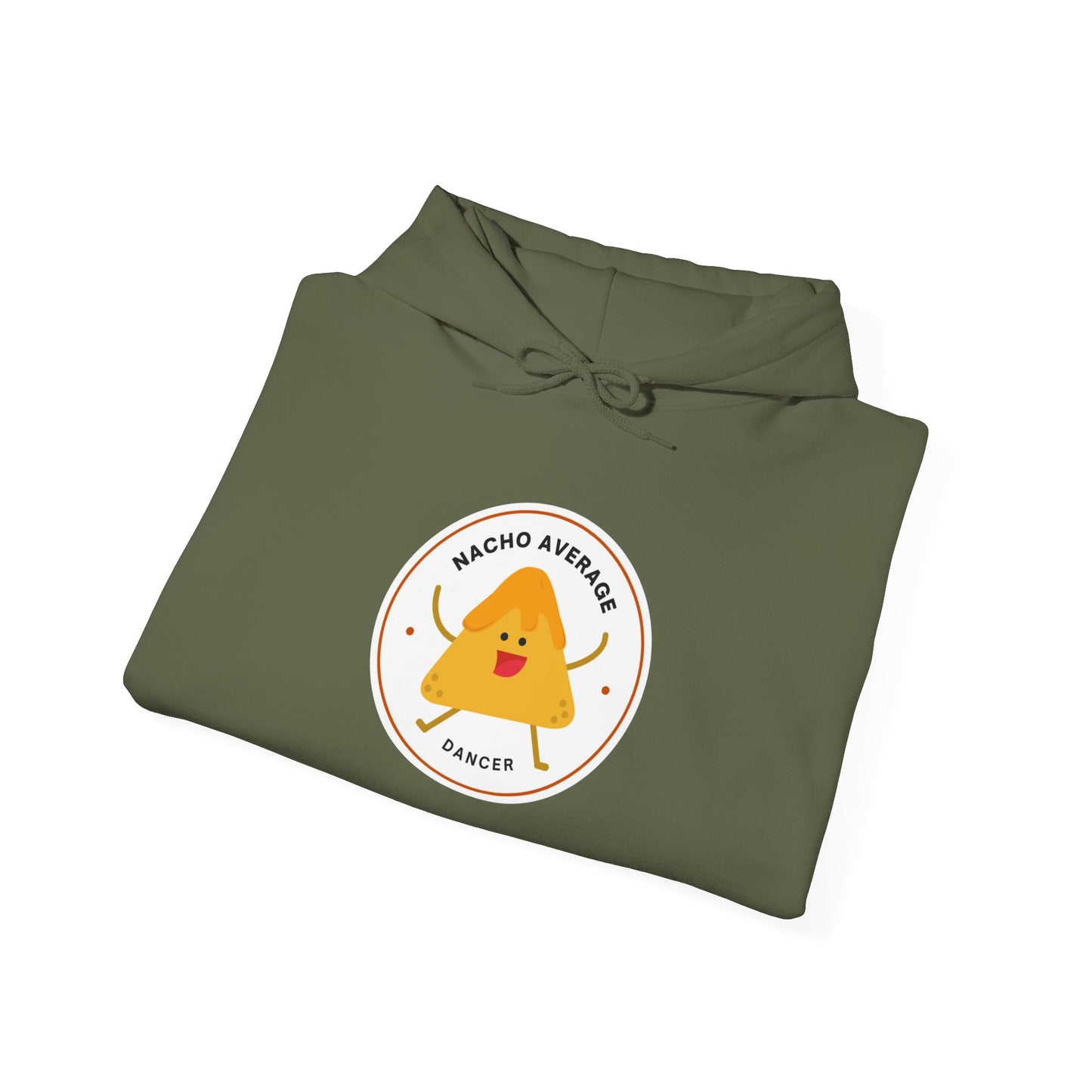 "Nacho Average Dancer" Unisex Hooded Sweatshirt – Funny Dance Pun Hoodie with Cute Nacho Graphic | Cozy Gift for Dancers & Food Lovers