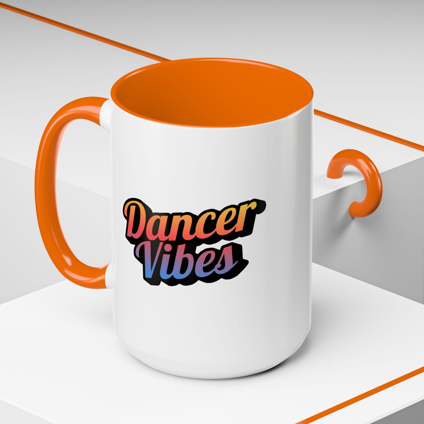 "Dancer Vibes" Accent Coffee Mug – Stylish Ceramic Mug for Dance Lovers and Performers