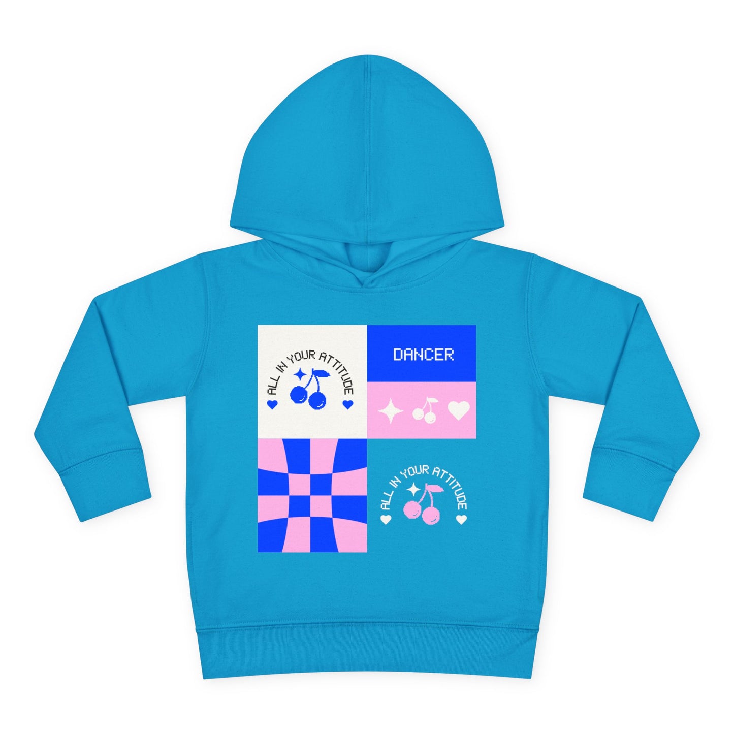 "Dancer – All in Your Attitude" Toddler Pullover Hoodie – Retro Dance Graphic Fleece Sweatshirt for Kids