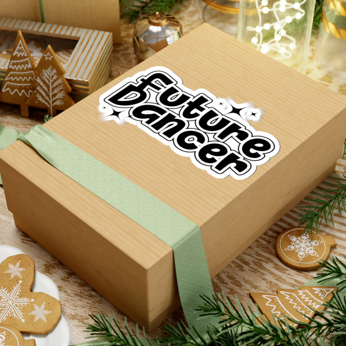 "Future Dancer" Kiss-Cut Sticker – Adorable Dance-Themed Vinyl Sticker for Ballet Lovers, Dancers, and Studio Gifts