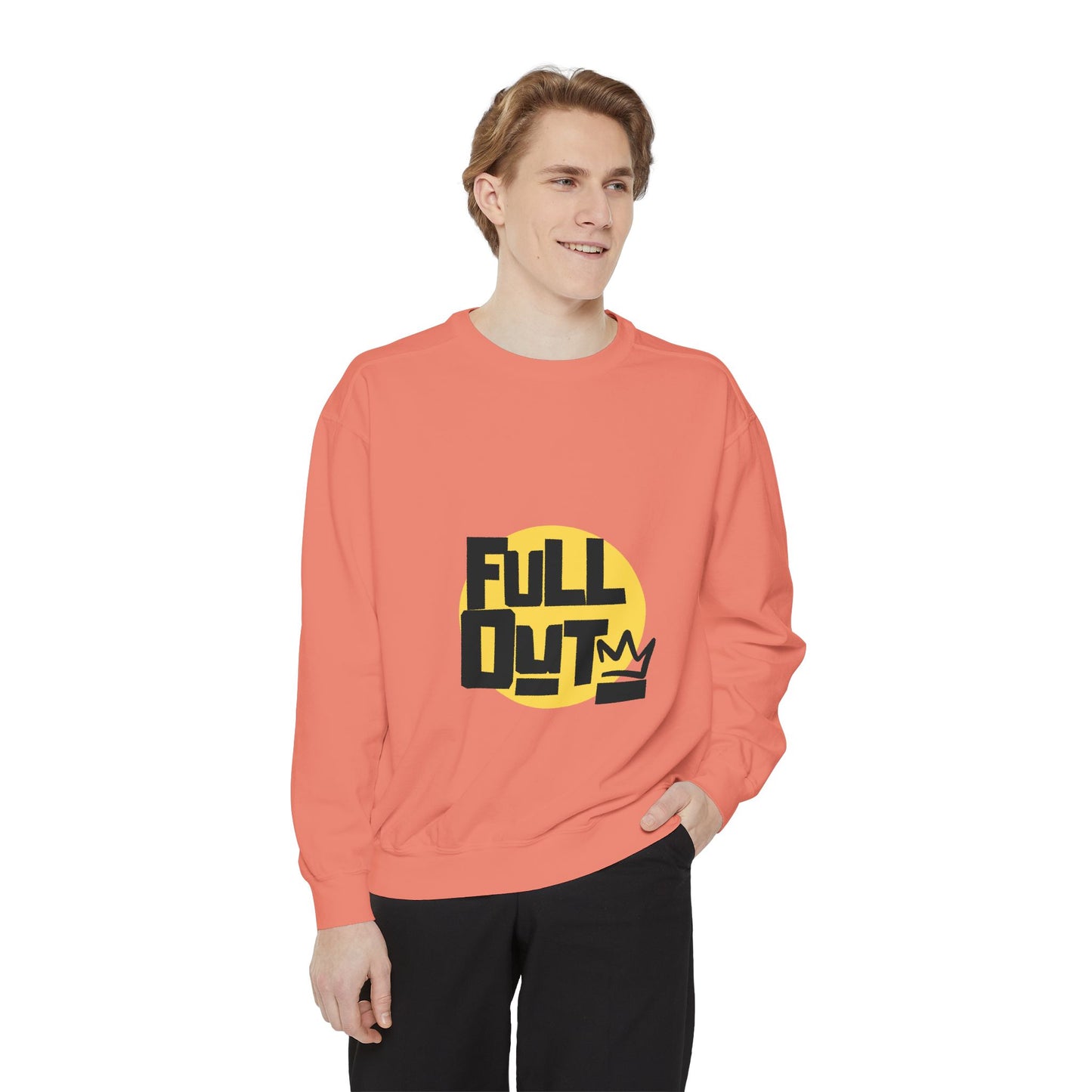 "Full Out" Unisex Lightweight Crewneck Sweatshirt – Bold Streetwear-Inspired Dance Graphic Pullover for Dancers & Performers