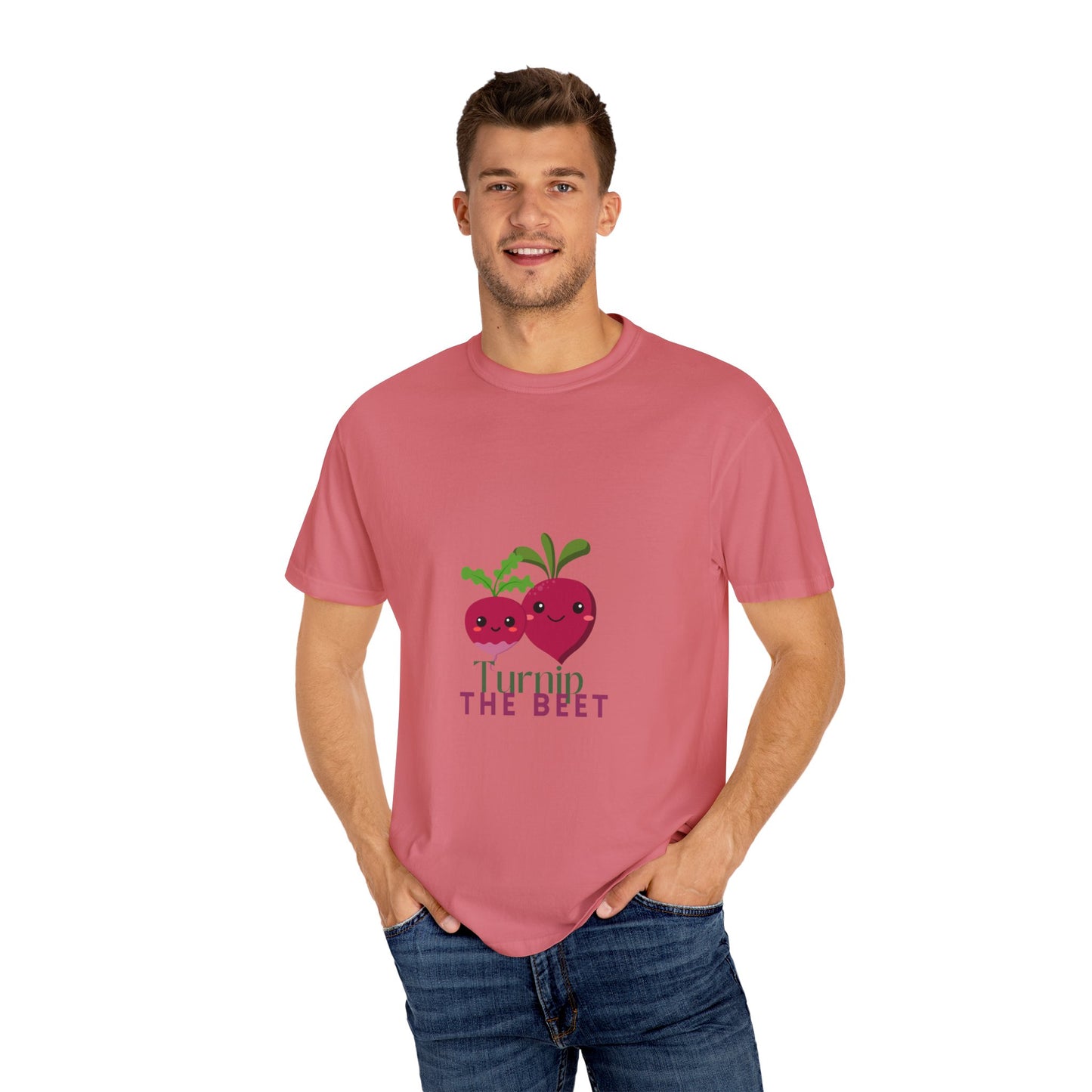 "Turnip the Beet" Unisex Garment-Dyed T-Shirt – Cute Veggie Dance Pun Graphic Tee – Funny Foodie Shirt for Dancers & Music Lovers