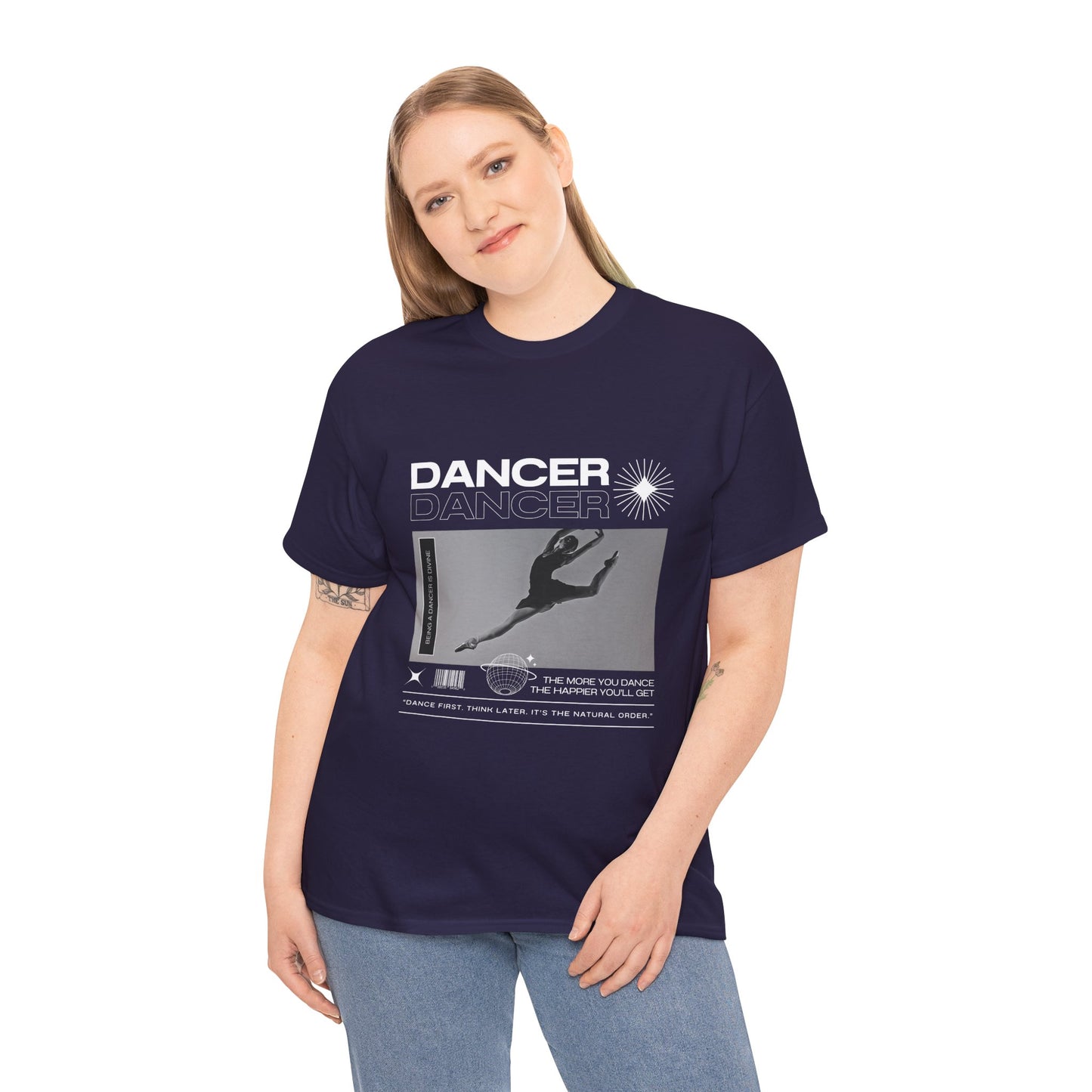 “Dancer” Mottos Streetwear Tee – Unisex Heavy Cotton Dance T-Shirt with Bold Graphic