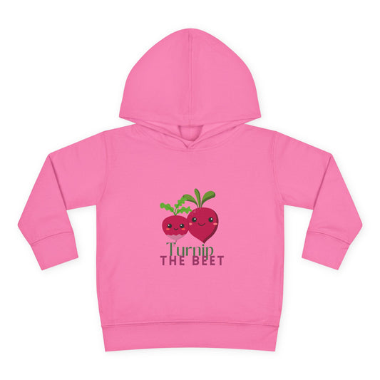 "Turnip the Beet "Toddler Pullover Hoodie – Cute Vegetable Dance Pun Graphic Fleece Sweatshirt for Kids