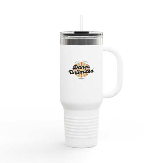 "Dance Unlimited, Potential & Growth" Retro 40oz Insulated Travel Mug – Motivational Dance Tumbler for Growth, Potential & Everyday Inspiration