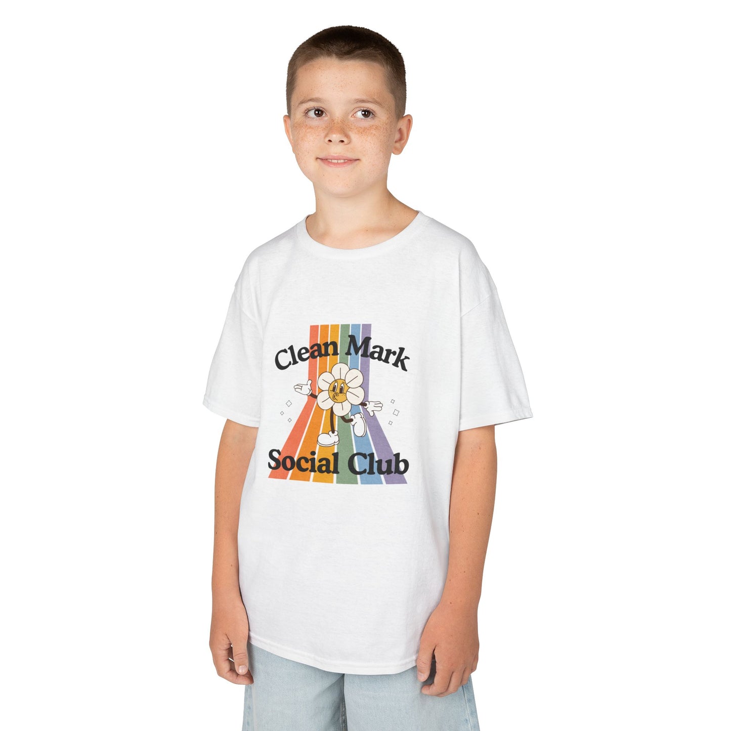 “Clean Mark Social Club” Kids Heavy Cotton™ Tee – Streetwear-Inspired Dance Graphic Tee for Kids