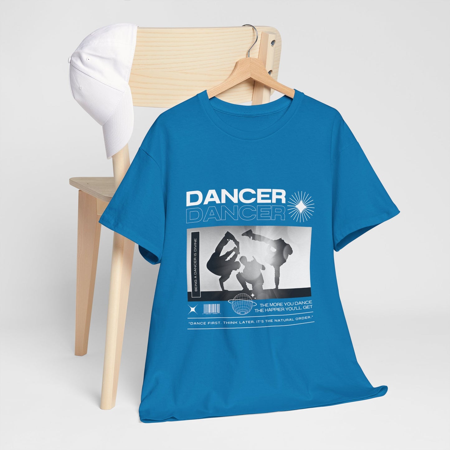 “Dancer” Graphic with Breakdancer Streetwear-Inspired Design | Hip-Hop Dance T-Shirt for Men & Women | Unisex Heavy Cotton Tee