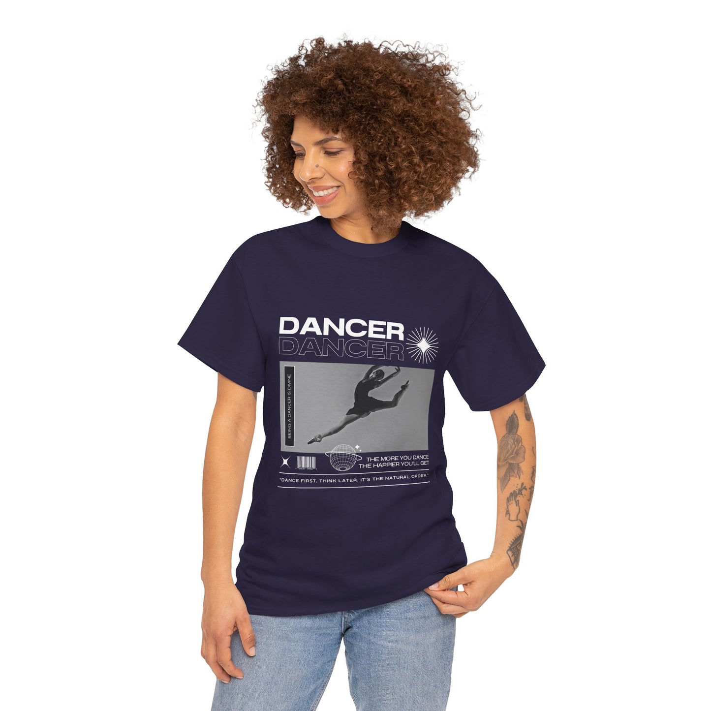 “Dancer” Mottos Streetwear Tee – Unisex Heavy Cotton Dance T-Shirt with Bold Graphic