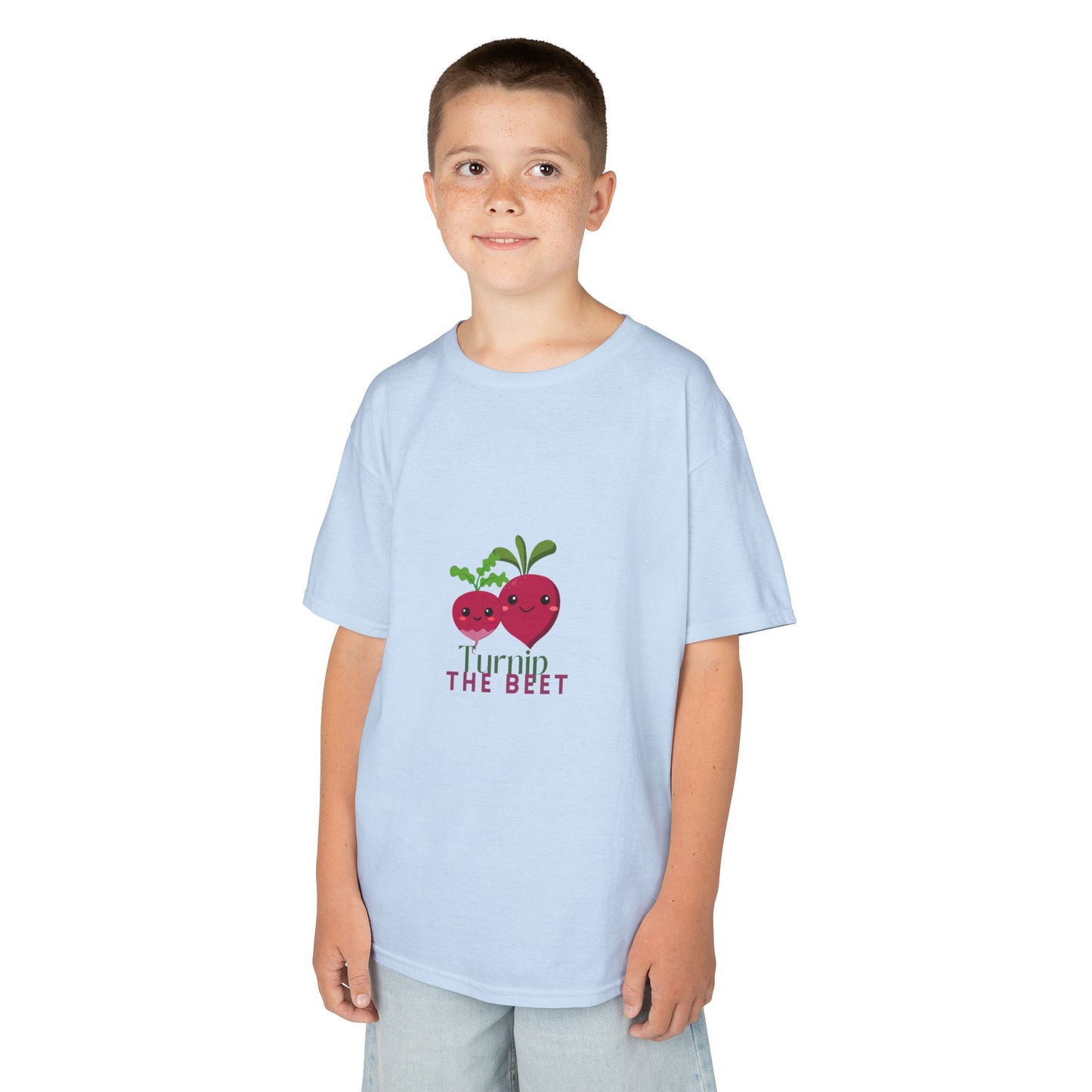 "Turnip the Beet" Youth Short Sleeve Tee – Cute Veggie Graphic Dance Pun Shirt for Kids