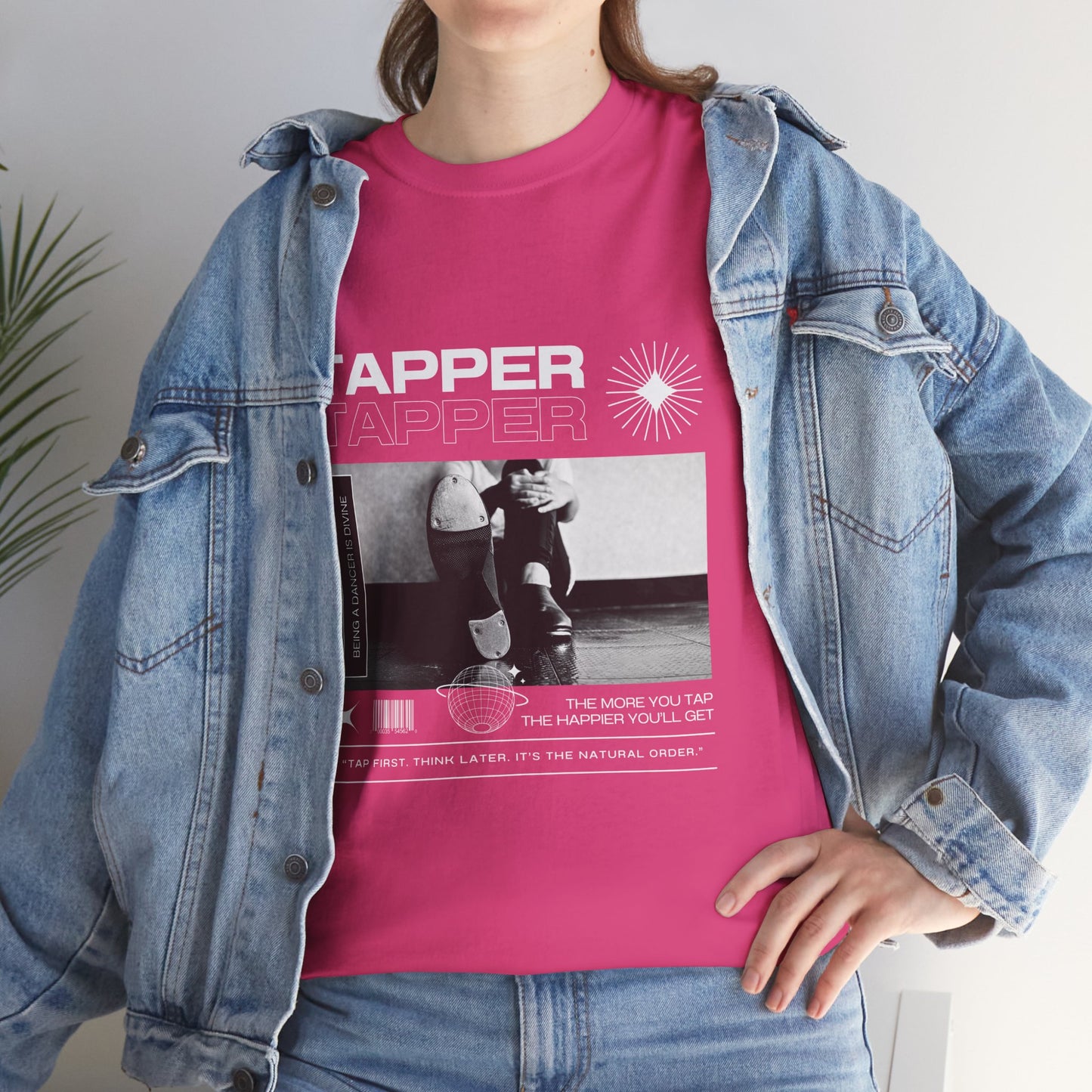 “Tapper” Tap Dance Unisex Heavy Cotton Tee – Streetwear-Inspired Tap Shoes Graphic T-Shirt for Dancers