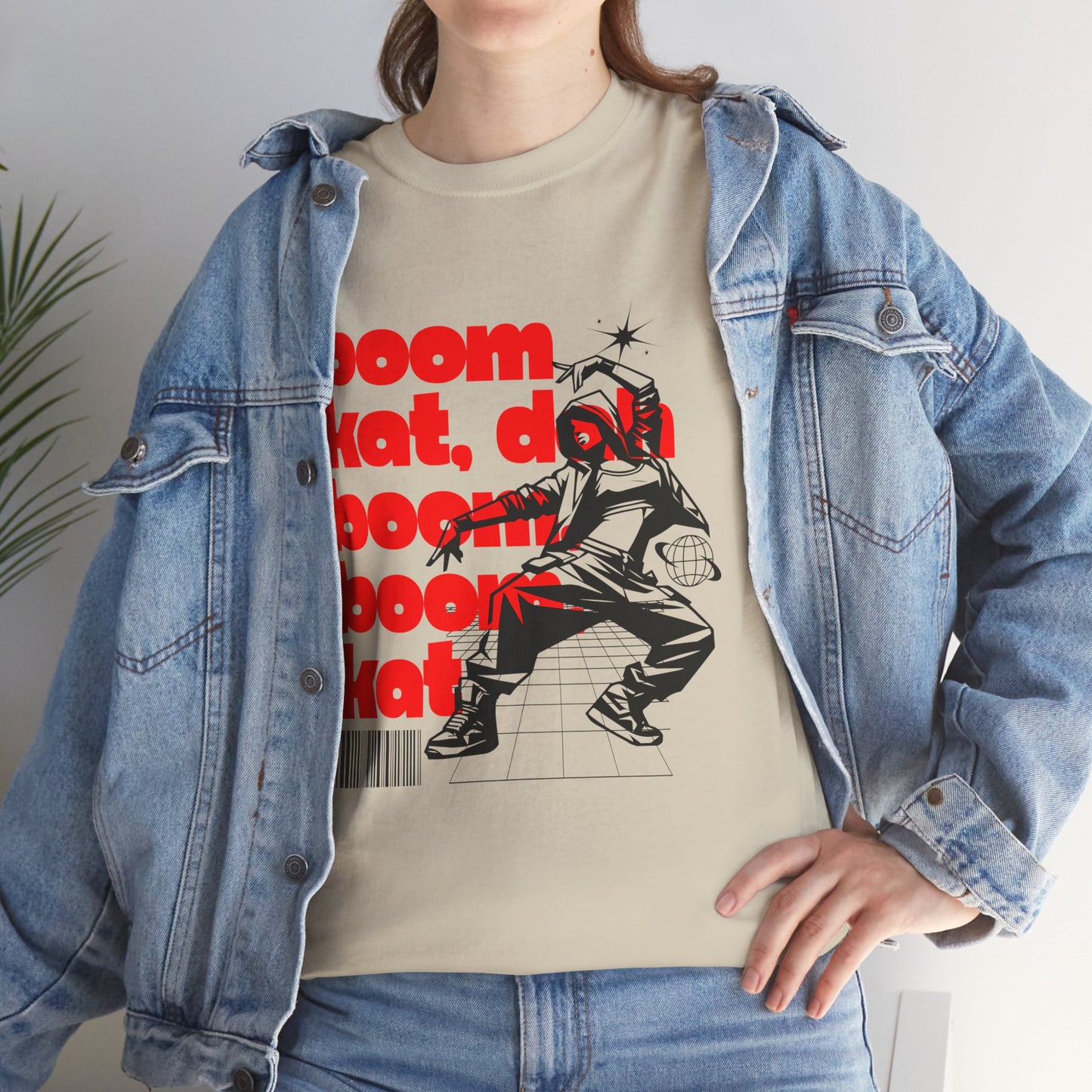 "Boom Kat, Dah, Boom, Boom, Kat" Streetwear Dance Graphic – Unisex Heavy Cotton Tee