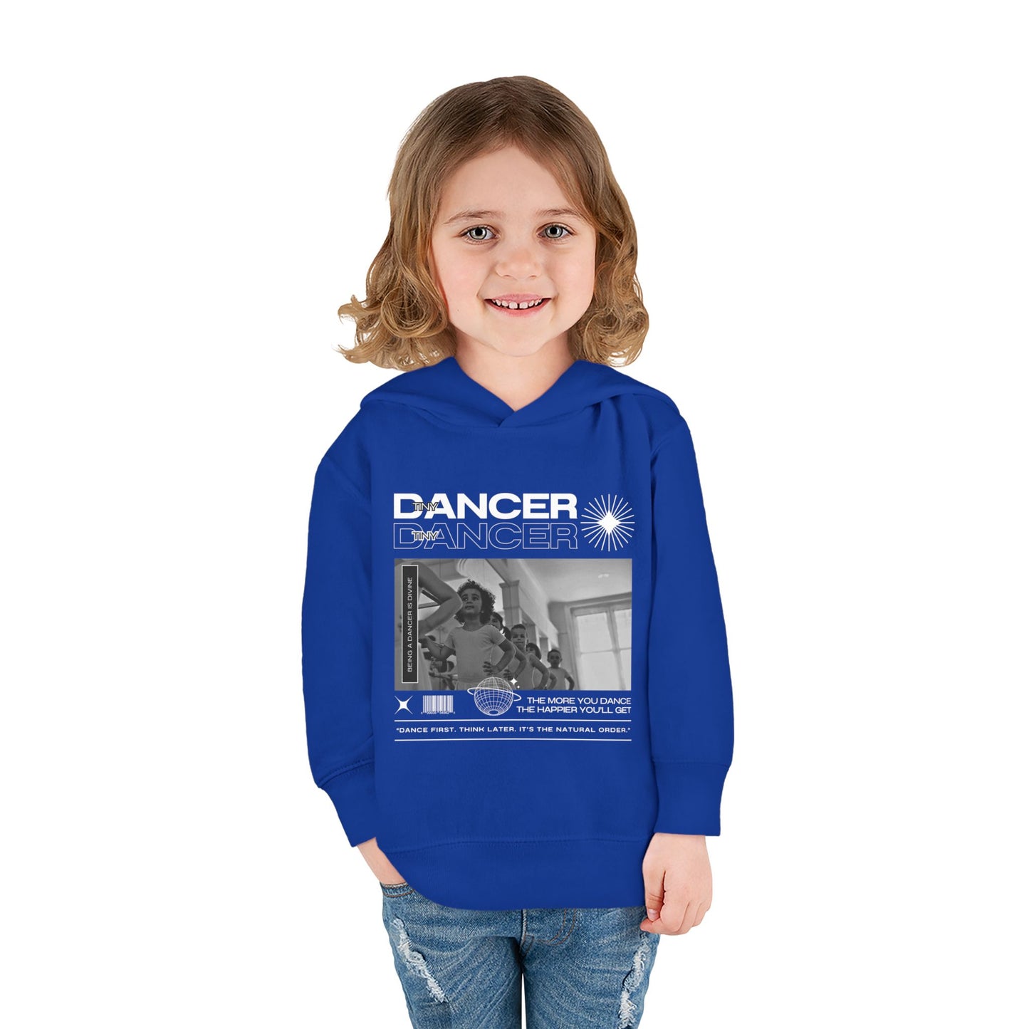 “Tiny Dancer” Toddler Pullover Hoodie – Streetwear-Inspired Ballet Class Graphic Sweatshirt for Kids