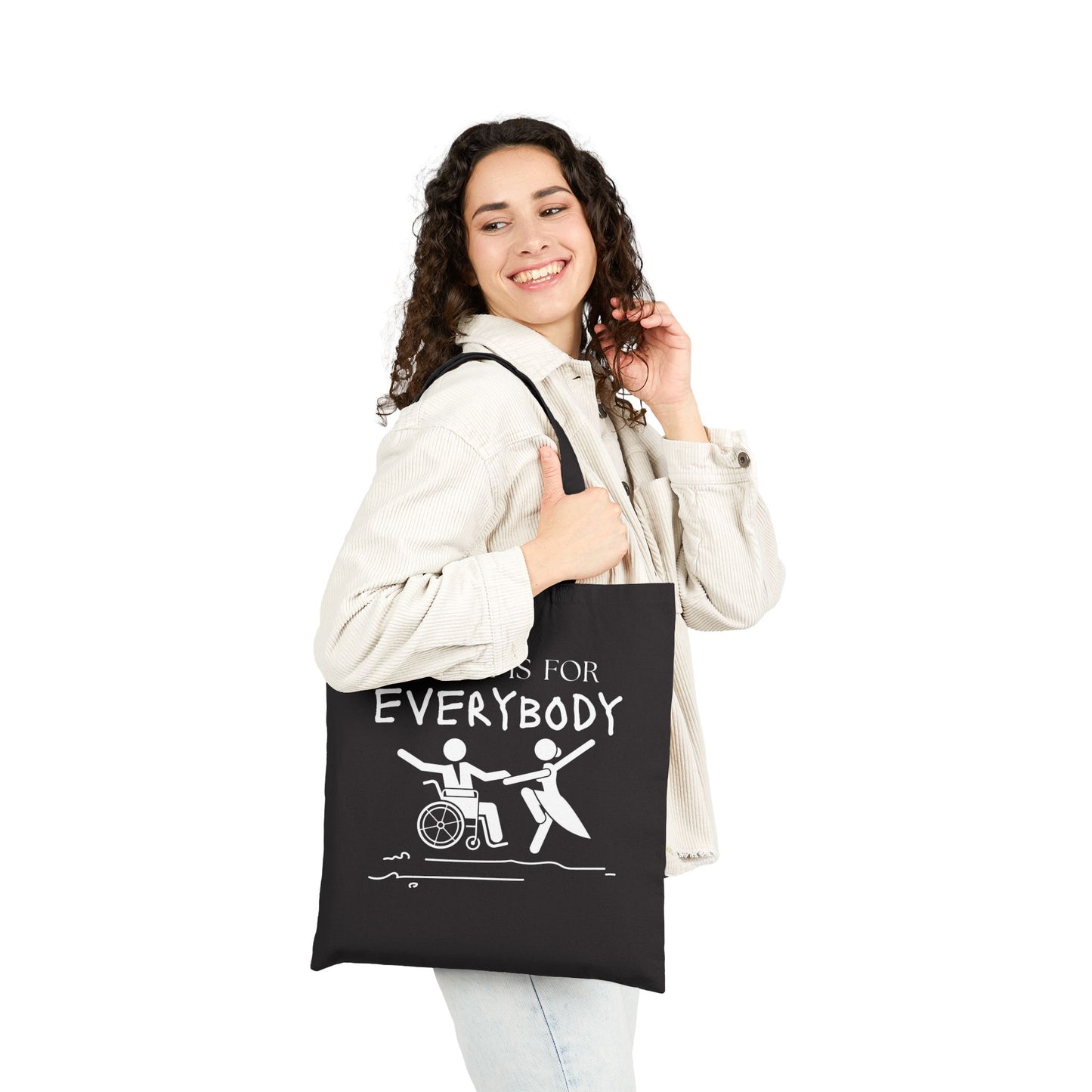 “Dance Is for Everybody” Cotton Canvas Tote Bag – Inclusive Dance Tote with Empowering Design