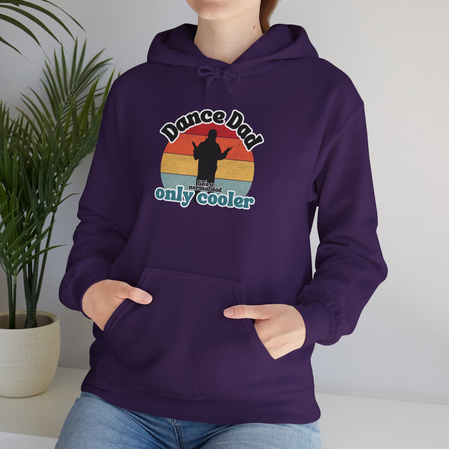 Dance Dad Retro Hoodie – Funny Unisex Heavy Blend™ Hooded Sweatshirt for Cool Dance Dads