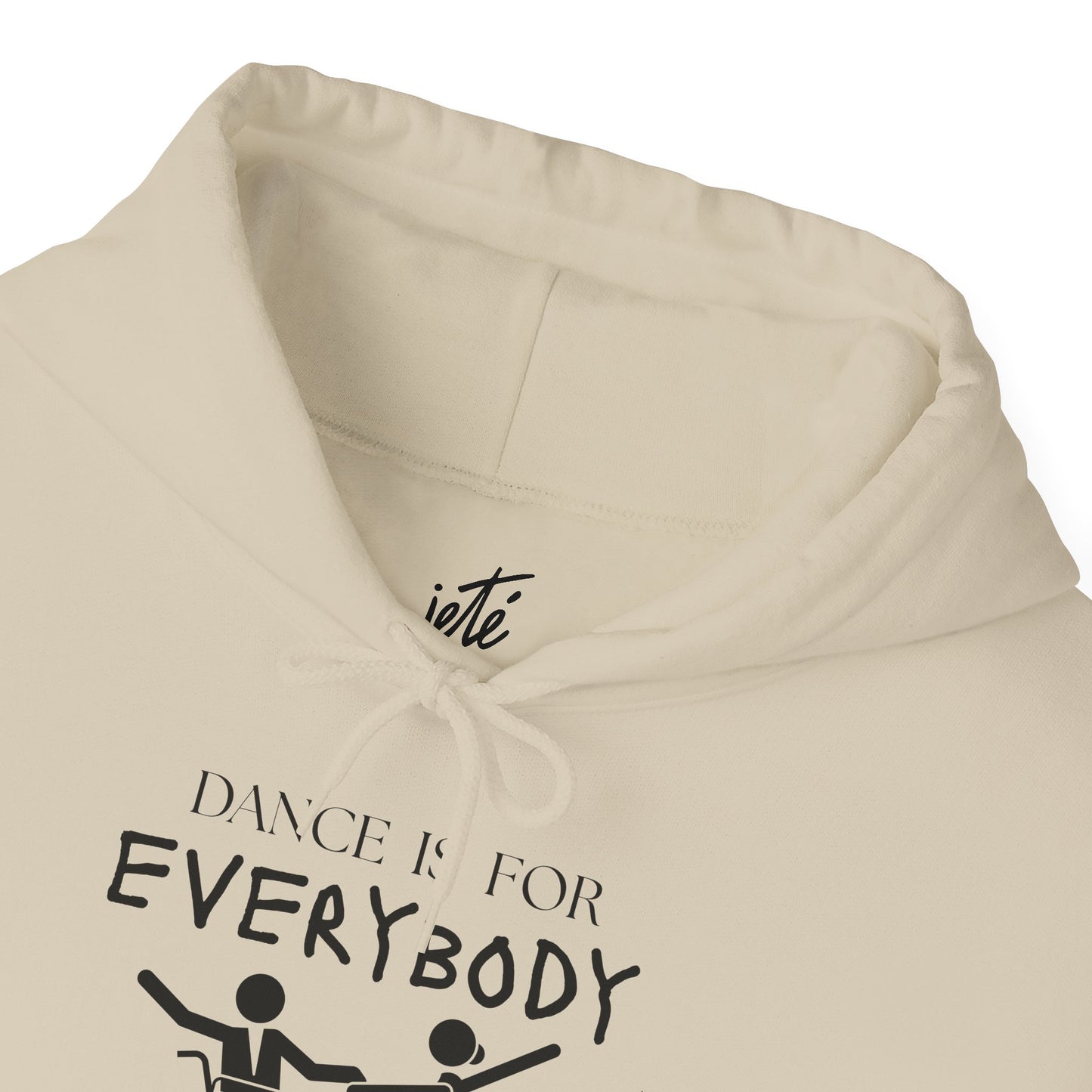 "Dance Is for Everybody" Unisex Hoodie – Inclusive Dance-Themed Hoodie for Teens and Adults with Personalization Option on Sleeve