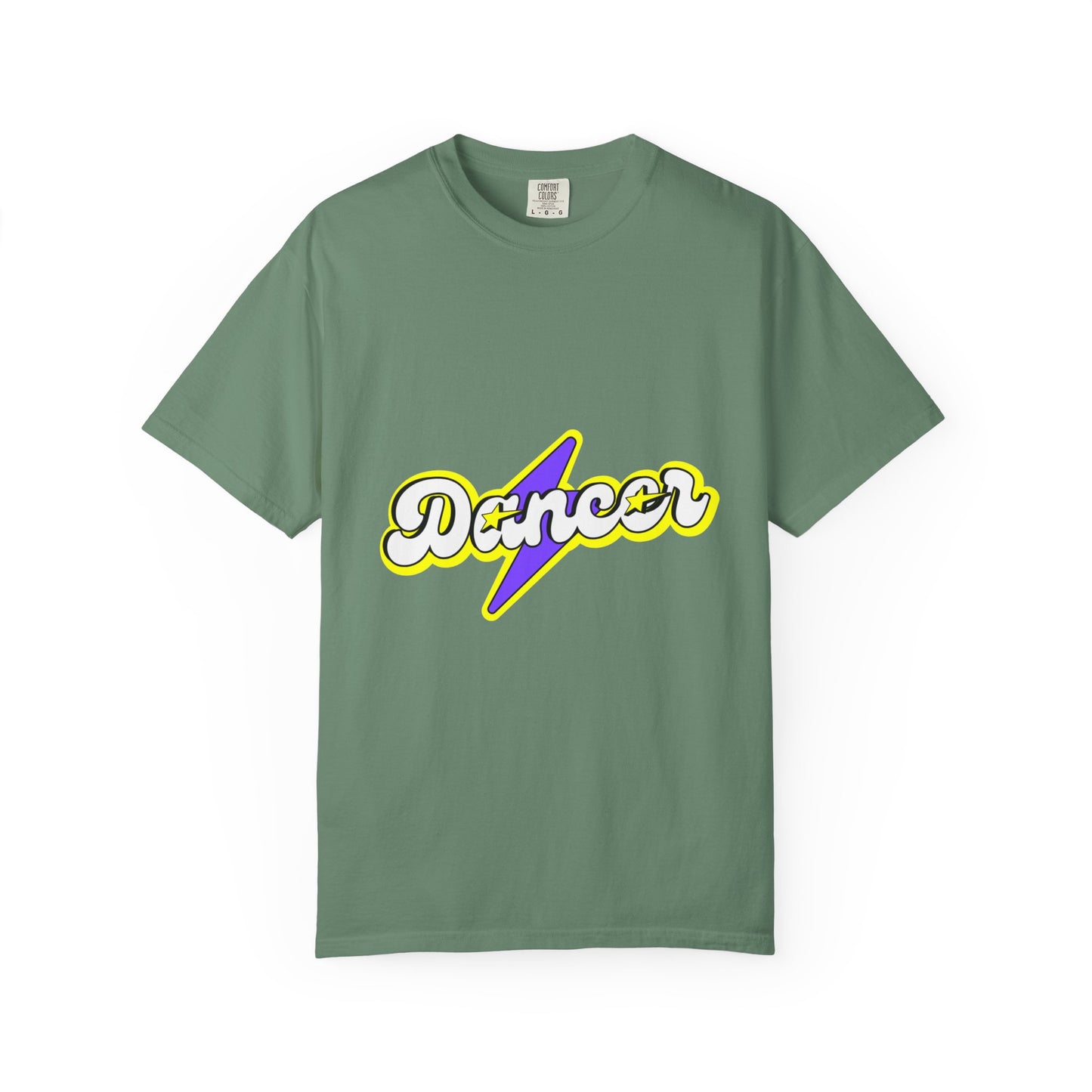 "Dancer" Unisex Garment-Dyed T-Shirt – Superhero-Style Bold Graphic Tee – Dance Power Shirt for Performers & Movers
