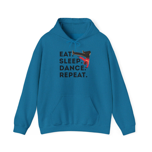 "Eat Sleep Dance Repeat" Unisex Dance Hoodie – Bold B-Boy Streetwear Sweatshirt