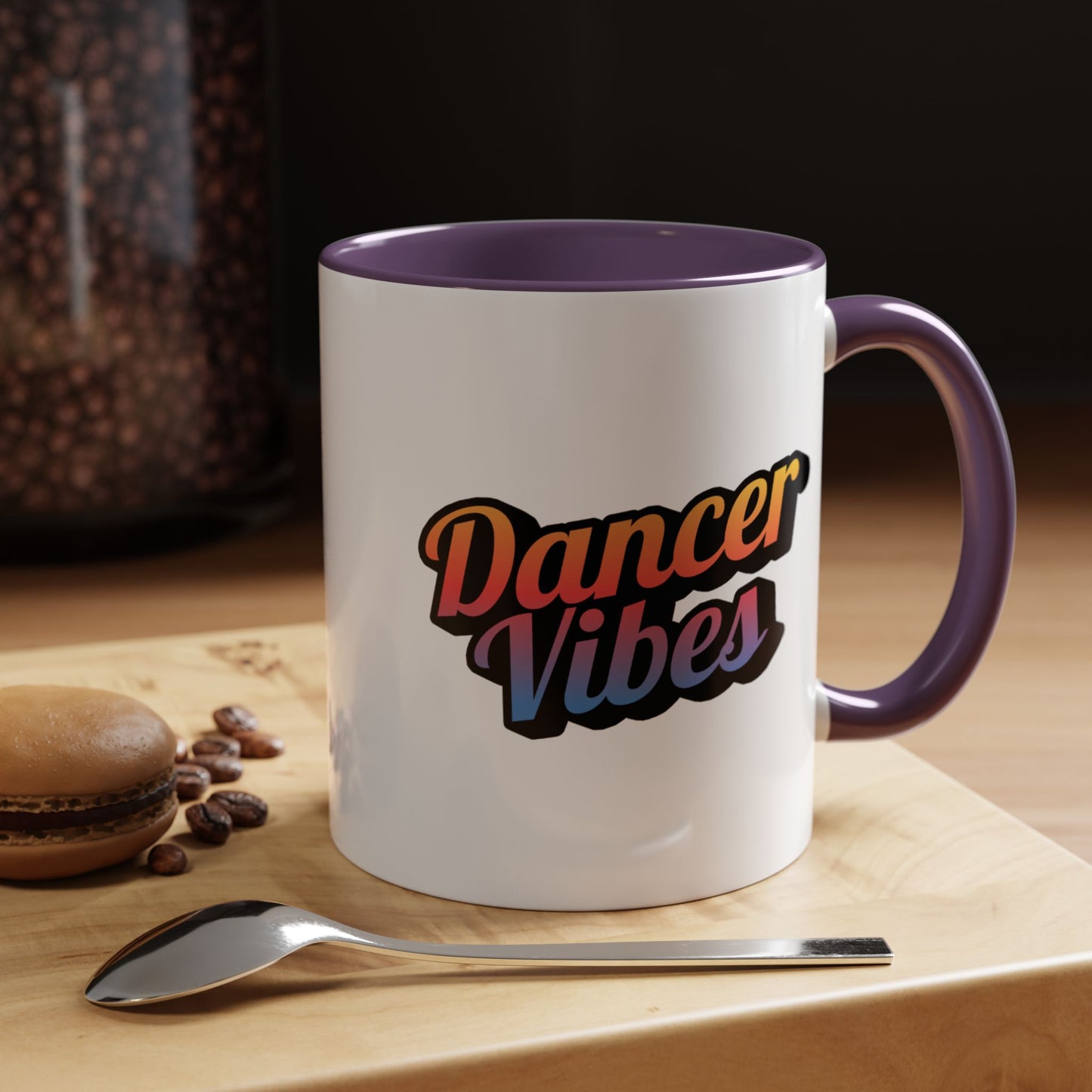 "Dancer Vibes" Accent Coffee Mug – Stylish Ceramic Mug for Dance Lovers and Performers