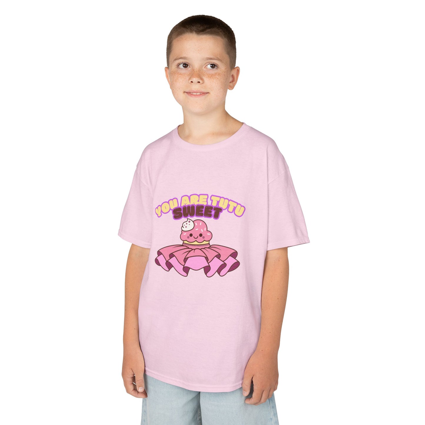 "You Are Tutu Sweet" Youth Short Sleeve Tee – Kawaii Cupcake in Tutu Graphic Dance Shirt for Kids and Ballet Lovers