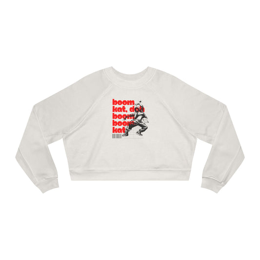 “Boom Kat” Bold Streetwear-Inspired Dance Graphic | Hip-Hop & Jazz Dance Sweatshirt for Dancers & Enthusiasts - Women’s Cropped Sweatshirt