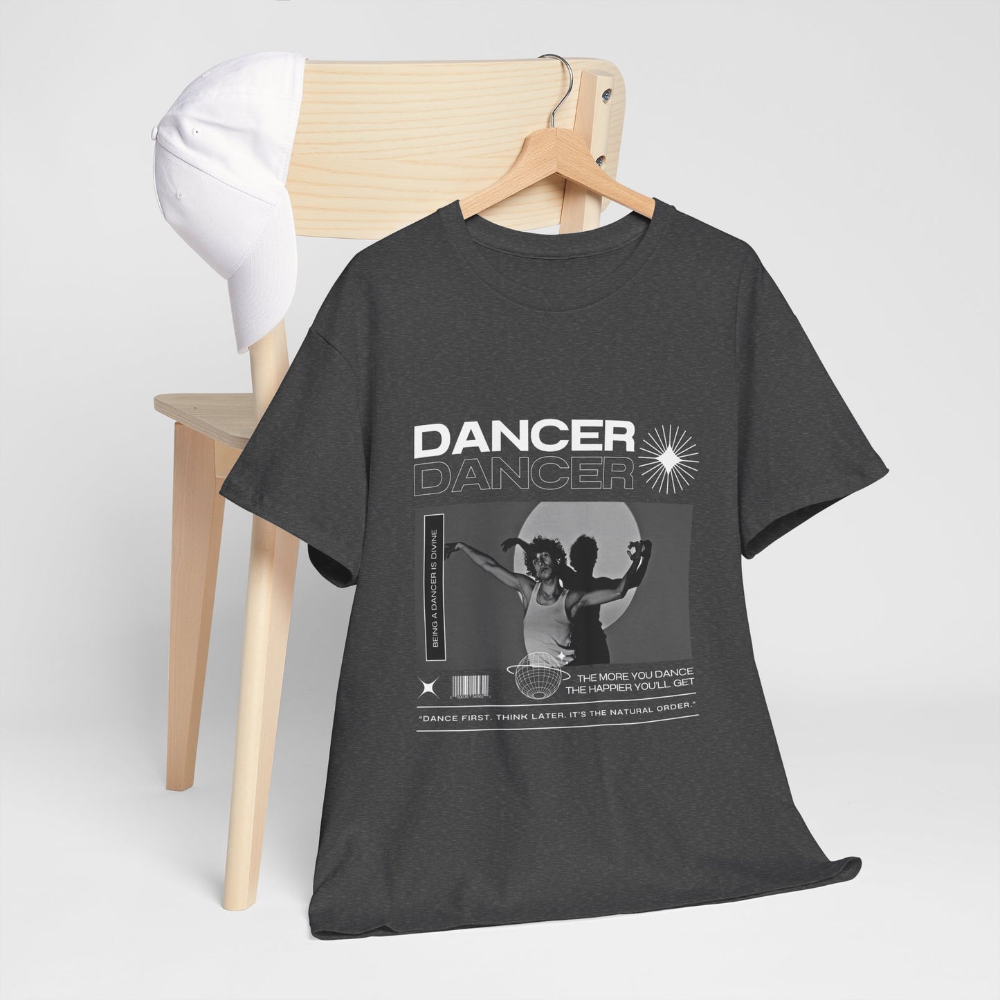"Dancer" Spotlight Contemporary Dance Graphic Unisex Heavy Cotton Tee – Streetwear-Inspired Dance T-Shirt for Performers & Dance Lovers