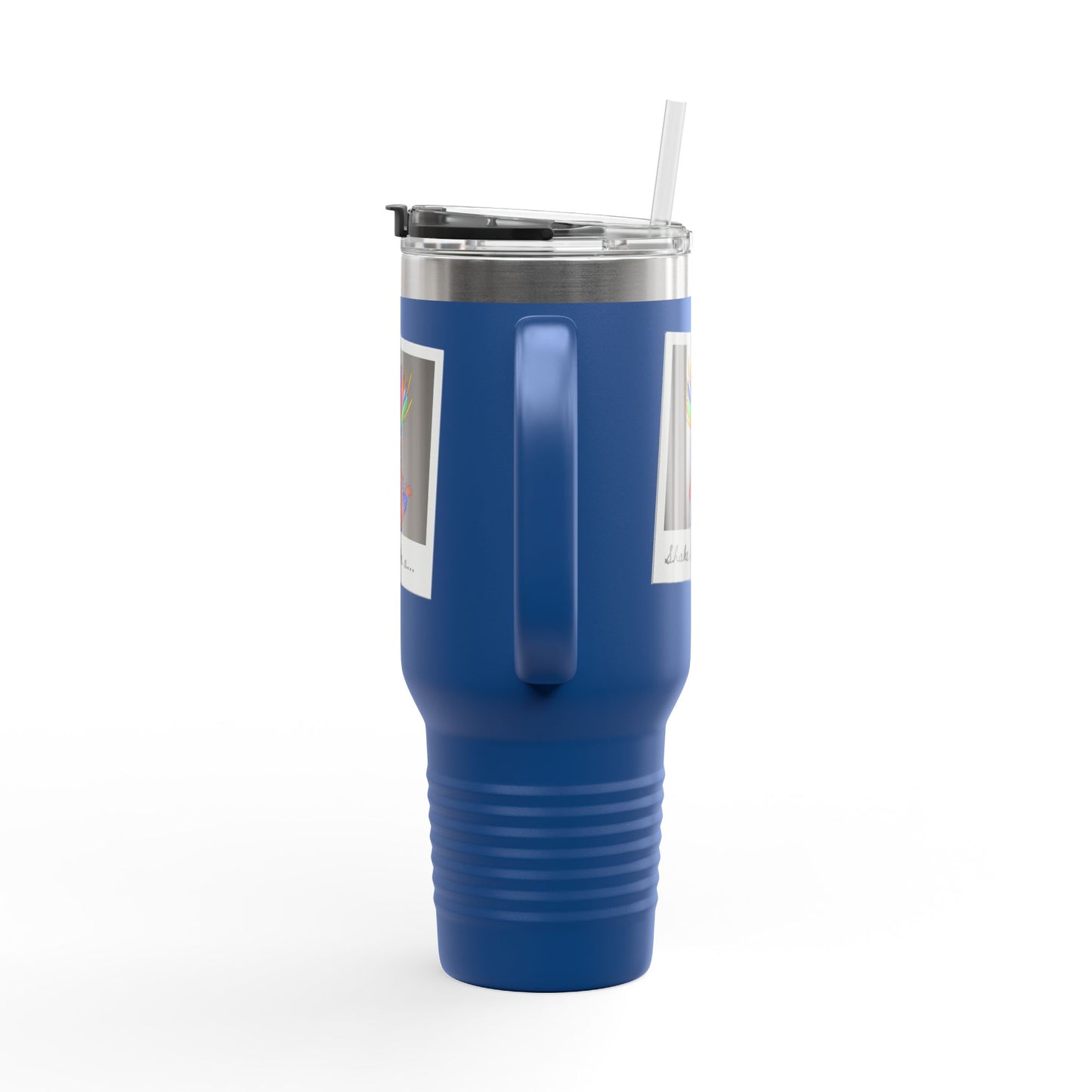 "Shake It Like a..." 40oz Insulated Travel Mug – Carnival Samba Dancer Graphic | Fun Dance-Themed Stainless Steel Tumbler for Hot & Cold Drinks