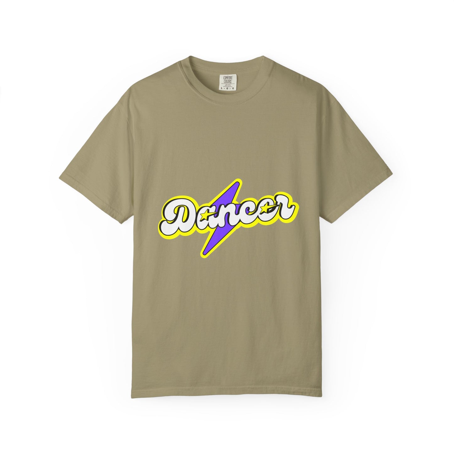"Dancer" Unisex Garment-Dyed T-Shirt – Superhero-Style Bold Graphic Tee – Dance Power Shirt for Performers & Movers