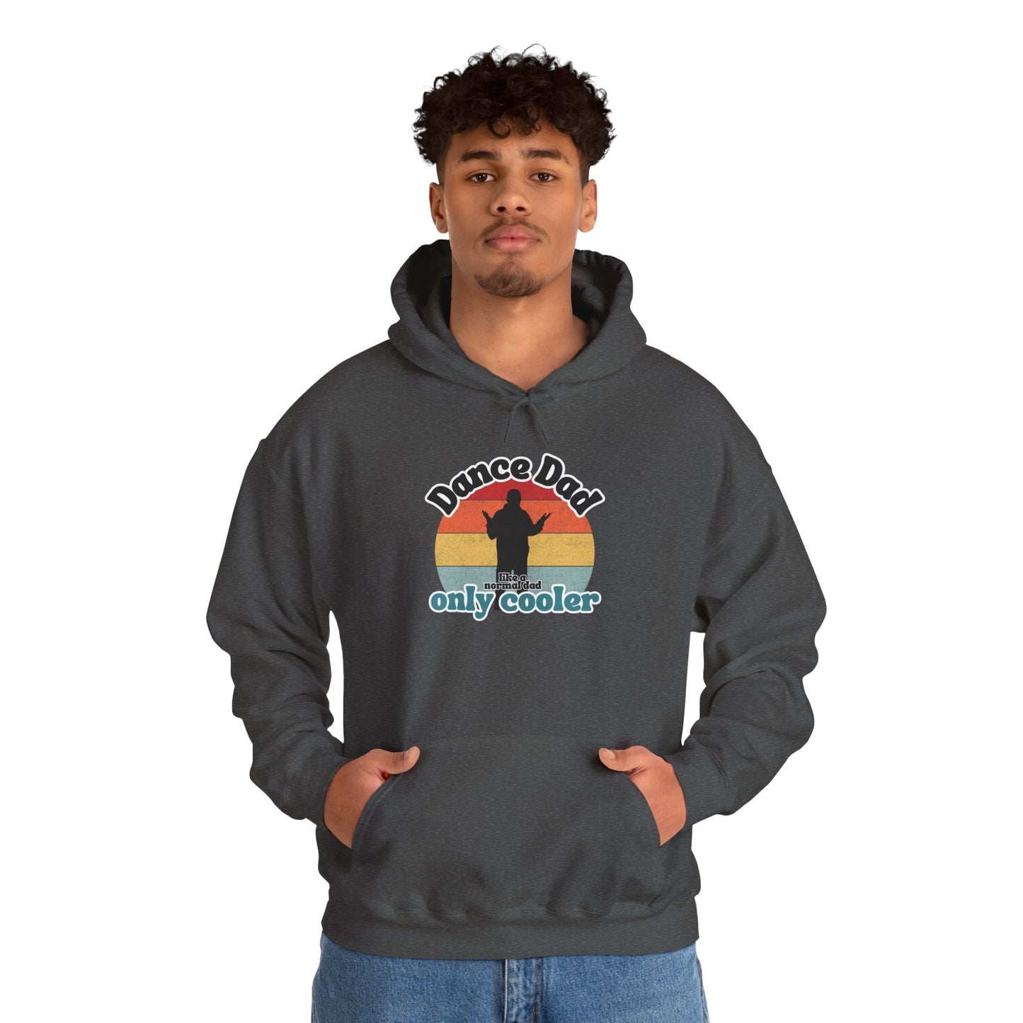 Dance Dad Retro Hoodie – Funny Unisex Heavy Blend™ Hooded Sweatshirt for Cool Dance Dads