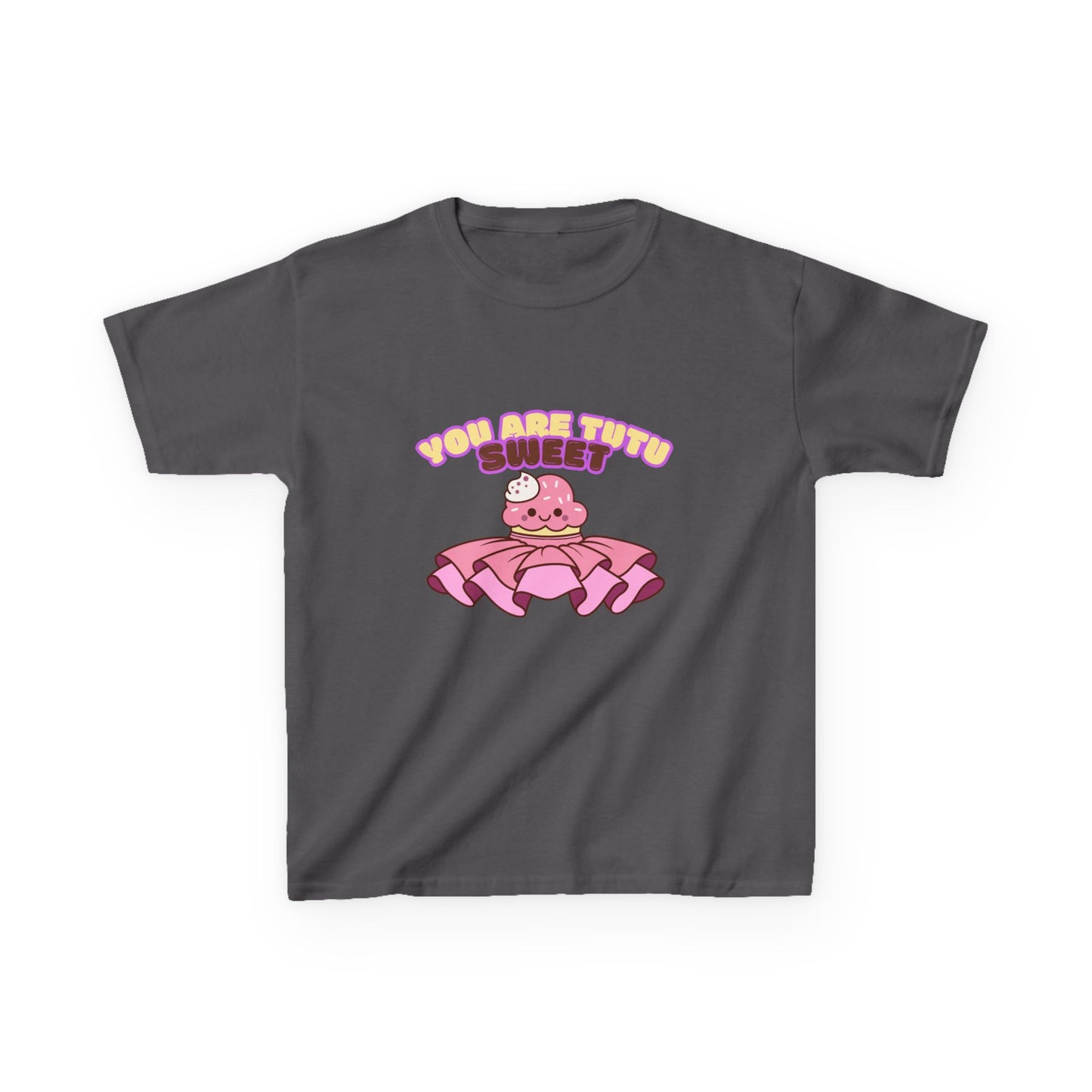 "You Are Tutu Sweet" Youth Short Sleeve Tee – Kawaii Cupcake in Tutu Graphic Dance Shirt for Kids and Ballet Lovers