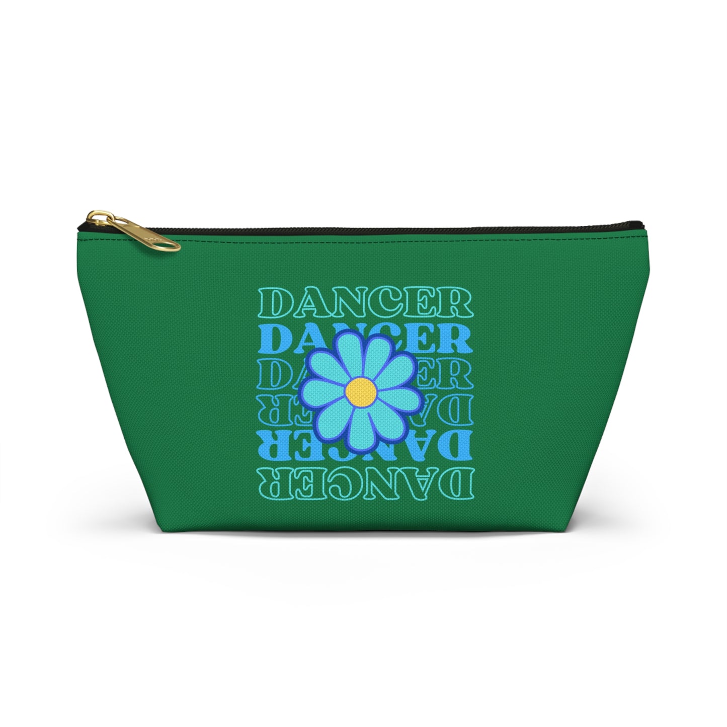 "Dancer" Makeup Bag – Elegant Floral Dance Graphic – Stylish Zipper Pouch for Cosmetics, Accessories & Gifts for Dancers