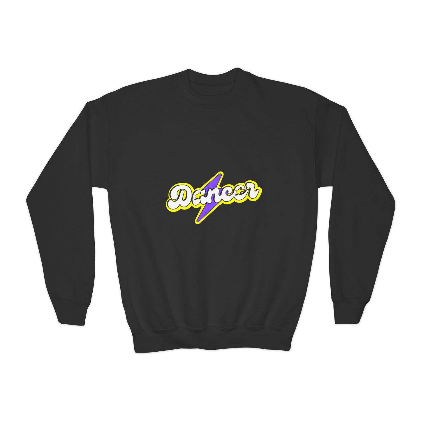 "Dancer" Youth Crewneck Sweatshirt – Superhero-Inspired Dance Graphic Pullover for Kids and Teens