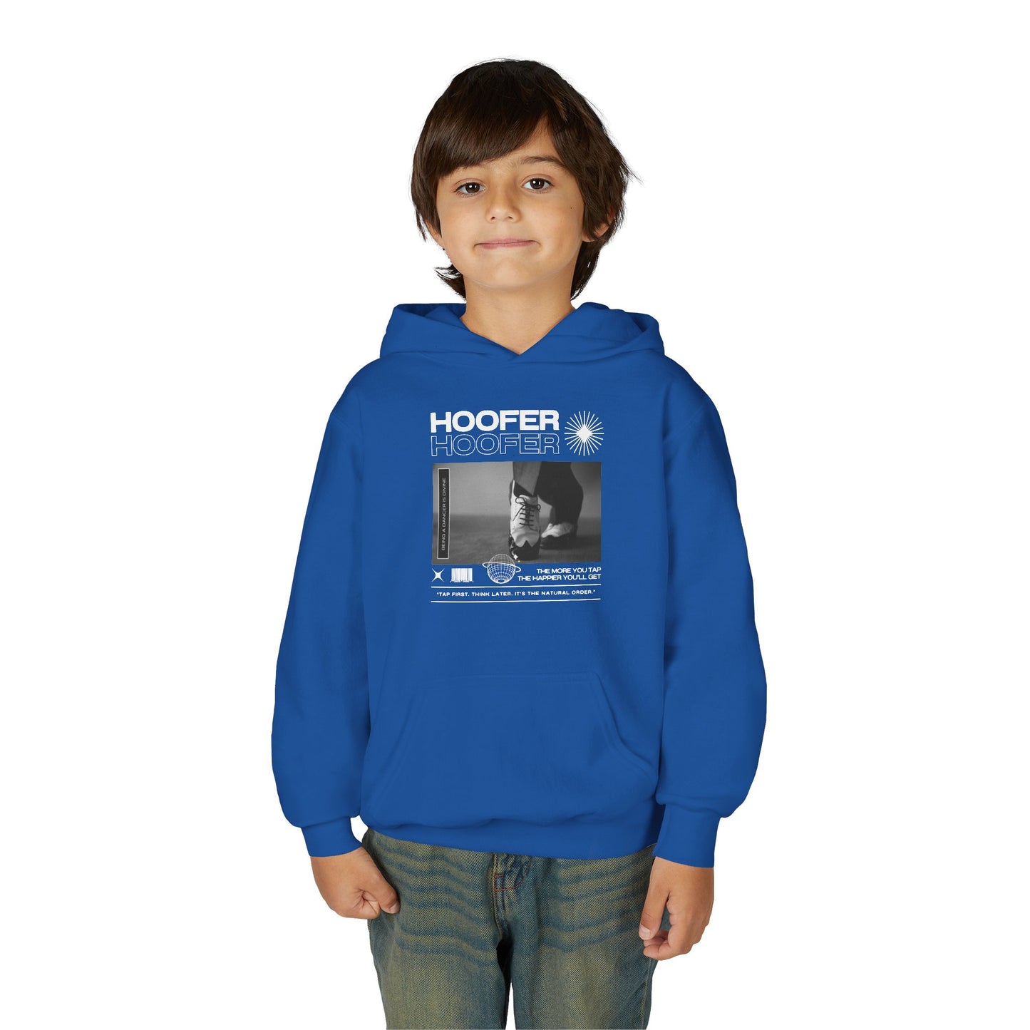 “Hoofer” Tap Shoes Streetwear Graphic | Unisex Youth Hoodie – Tap Dance Hoodie for Kids & Young Dancers