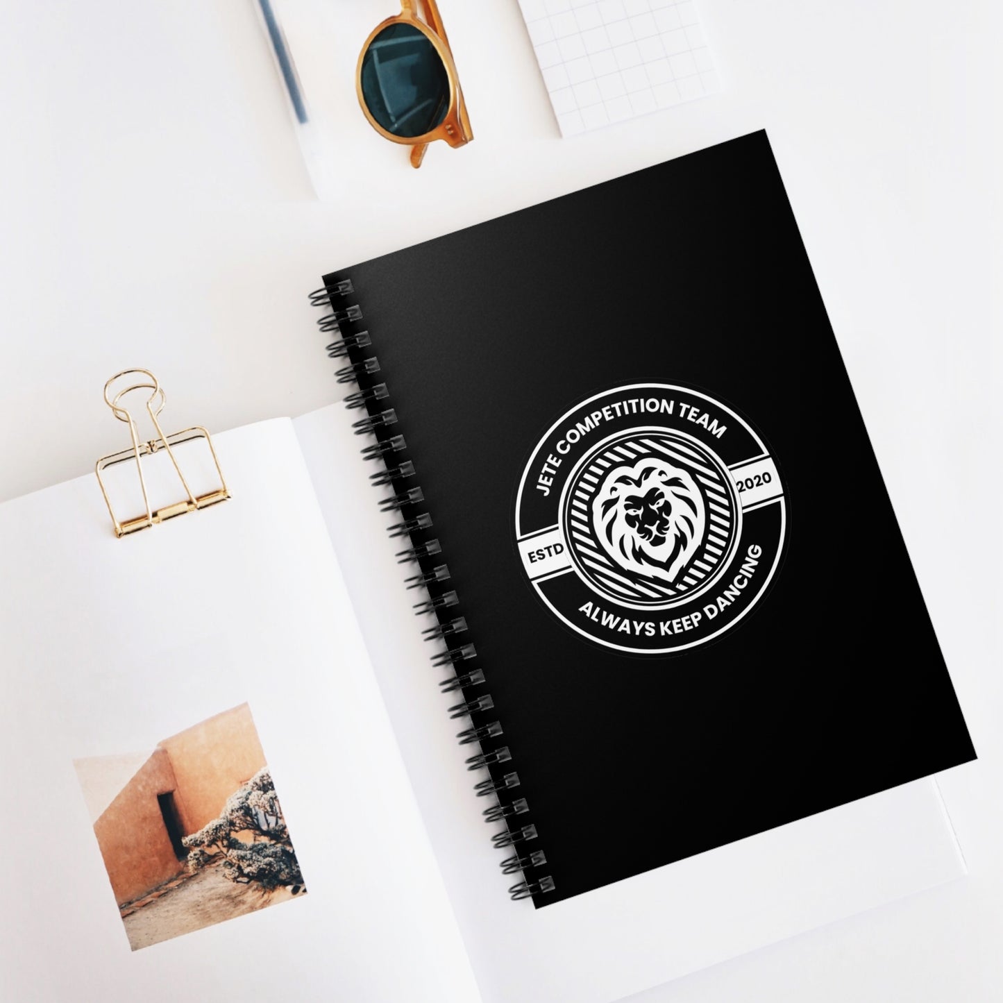 "Jeté Competition Team – Always Keep Dancing" Spiral Notebook – Collegiate Dance Journal for Competitive Dancers & Dance Teams
