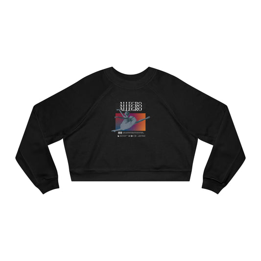 “Allegro” Ballet Definition with Beautiful Ballerina Streetwear Style | Women’s Cropped Sweatshirt – Dance-Themed Pullover Top