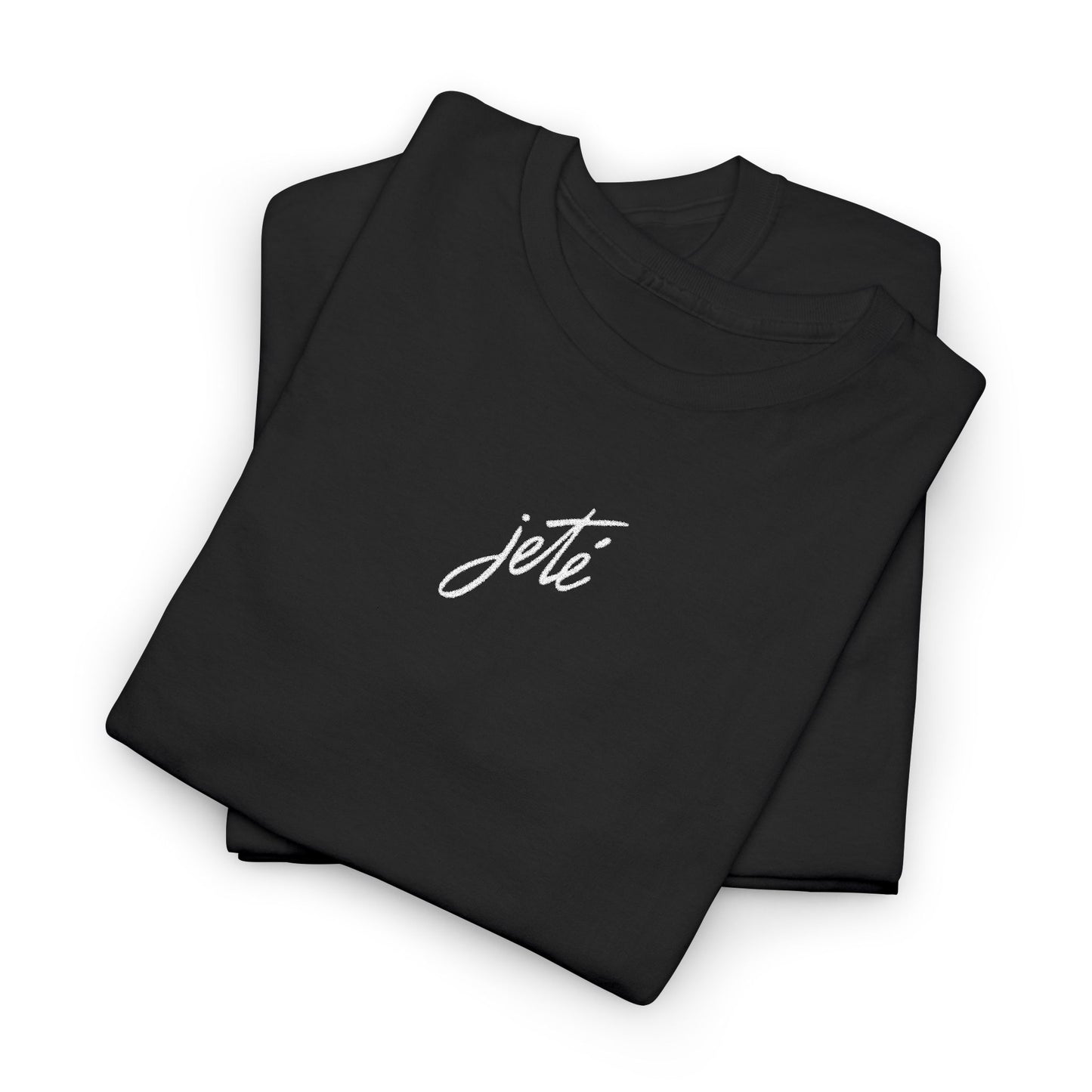 “Jeté” Official Embroidered Logo -Classic Dance Tee for Ballet & Dance Enthusiasts | Unisex Heavy Cotton™ T-Shirt
