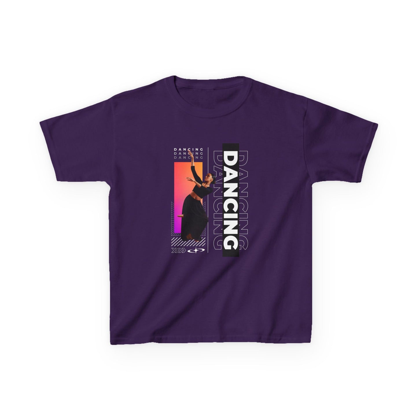 “Dancing” Youth Short Sleeve T-Shirt – Streetwear-Inspired Female Dancer Design – Trendy Kids Dance Graphic Tee
