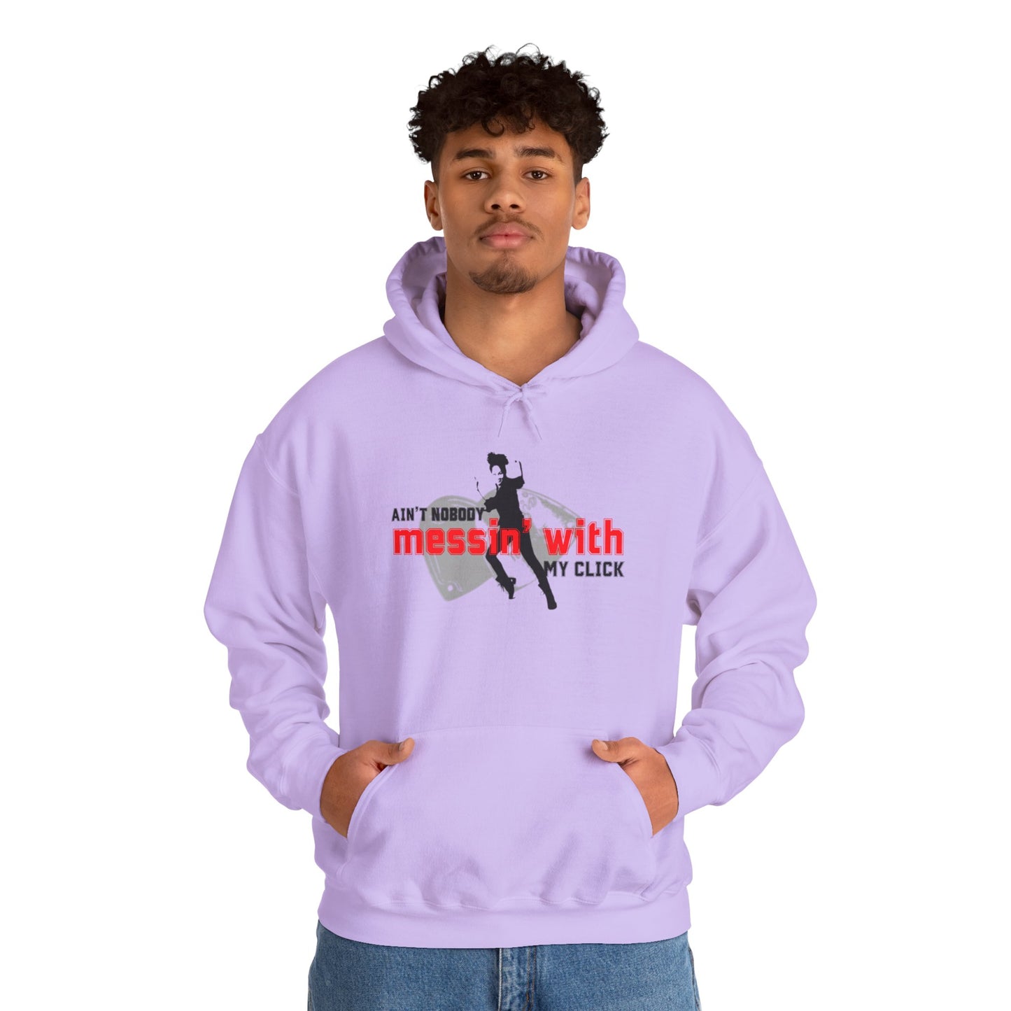 “Ain’t Nobody Messin’ with My Click” Tap Dance Graphic with Tap Shoes & Dancer | Streetwear-Inspired Tap Dancing Hoodie for Dancers - Unisex Heavy Blend™ Hooded Sweatshirt
