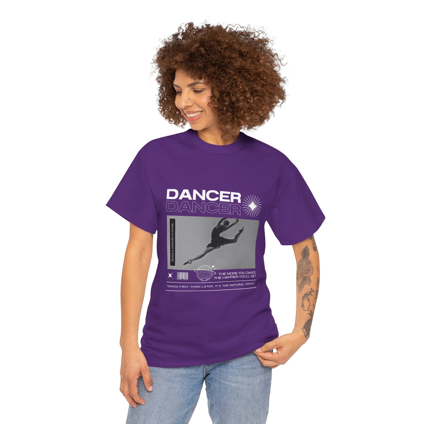“Dancer” Mottos Streetwear Tee – Unisex Heavy Cotton Dance T-Shirt with Bold Graphic