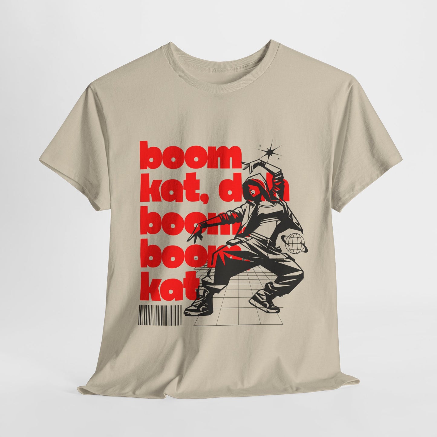 "Boom Kat, Dah, Boom, Boom, Kat" Streetwear Dance Graphic – Unisex Heavy Cotton Tee