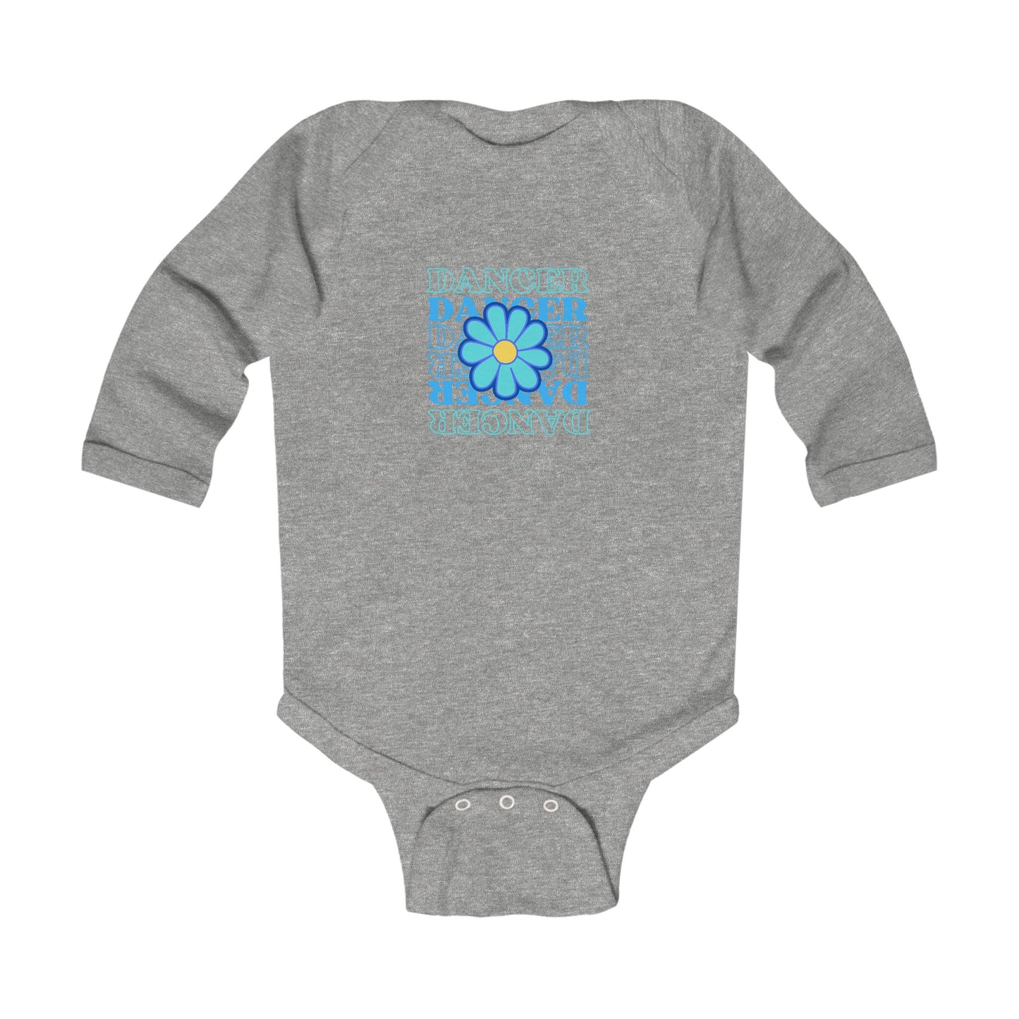 "Dancer" Floral Infant Long Sleeve Bodysuit – Dance-Themed Baby Outfit for Girls and Boys 🌸🩰
