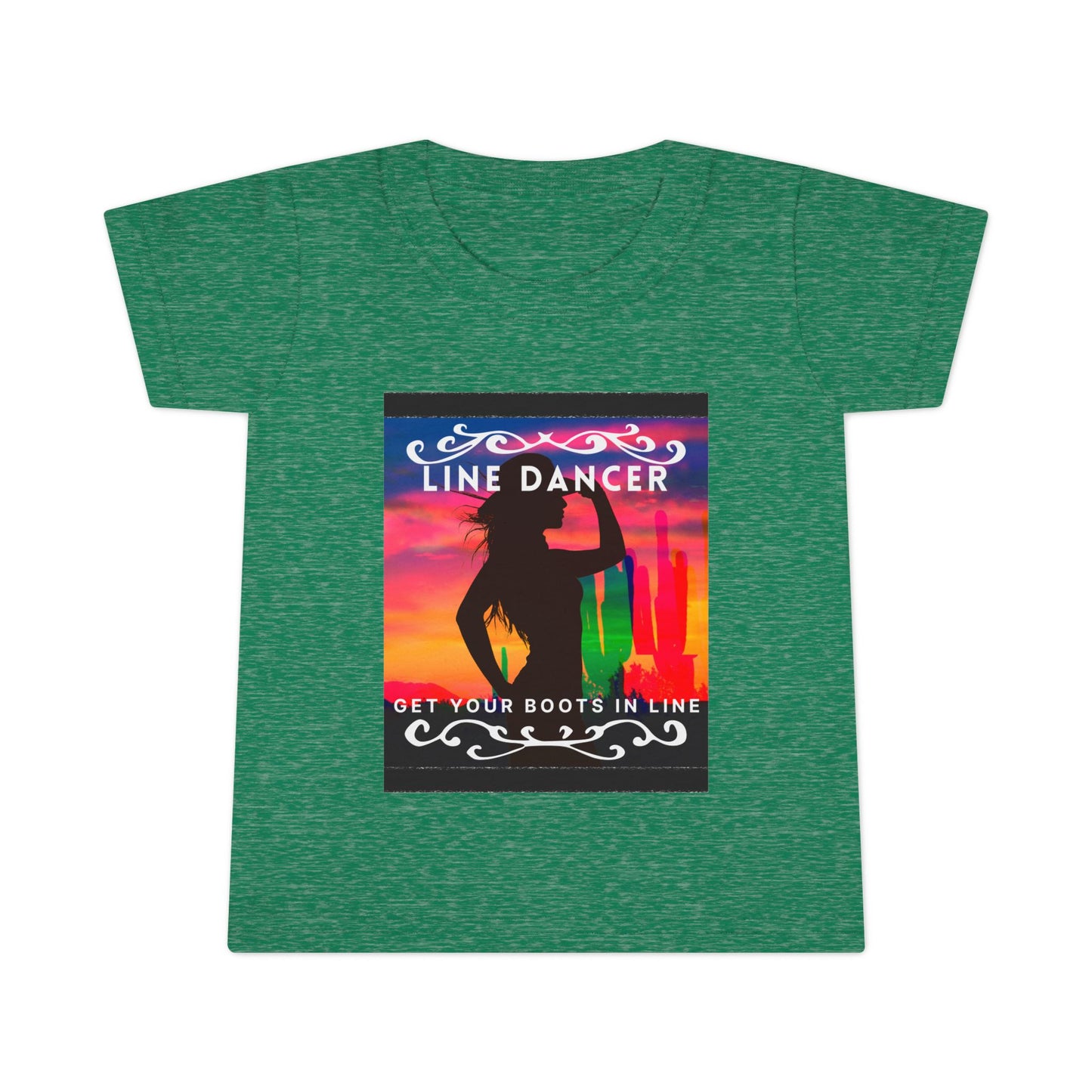 "Line Dancer – Get Your Boots in Line" Toddler Dance T-Shirt – Western-Inspired Short Sleeve Tee for Kids